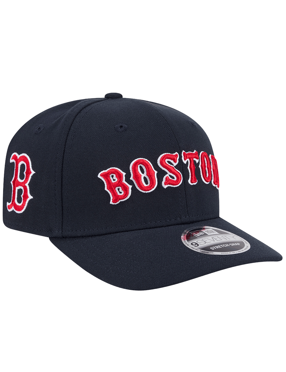 New Era Caps OSFA Boston Red Sox New Era MLB Wordmark 9SEVENTY Stretch-Snapback Hat - Navy