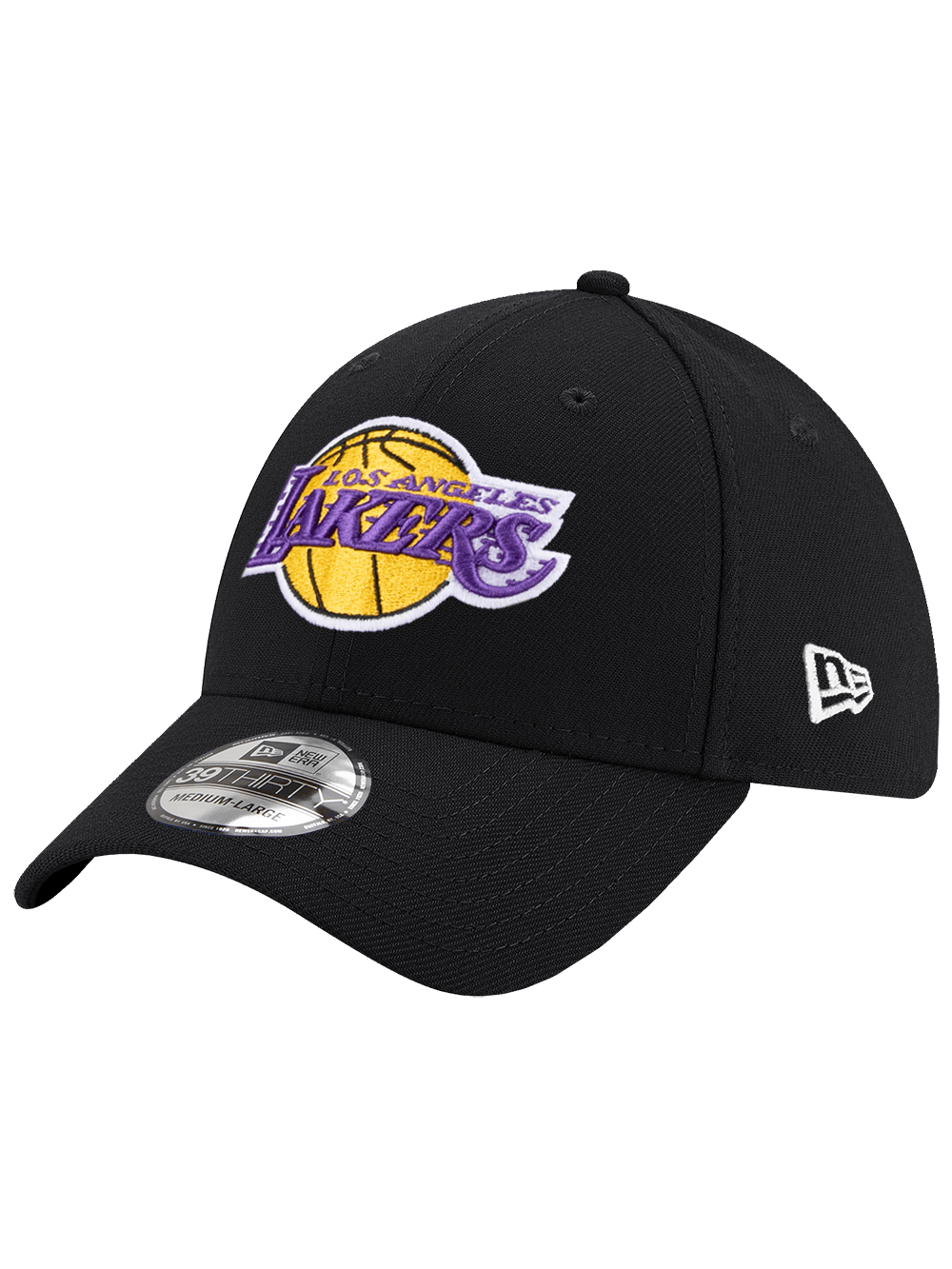 New Era Caps Los Angeles Lakers New Era NBA Team 39THIRTY Stretch-Fit Hat - Black
