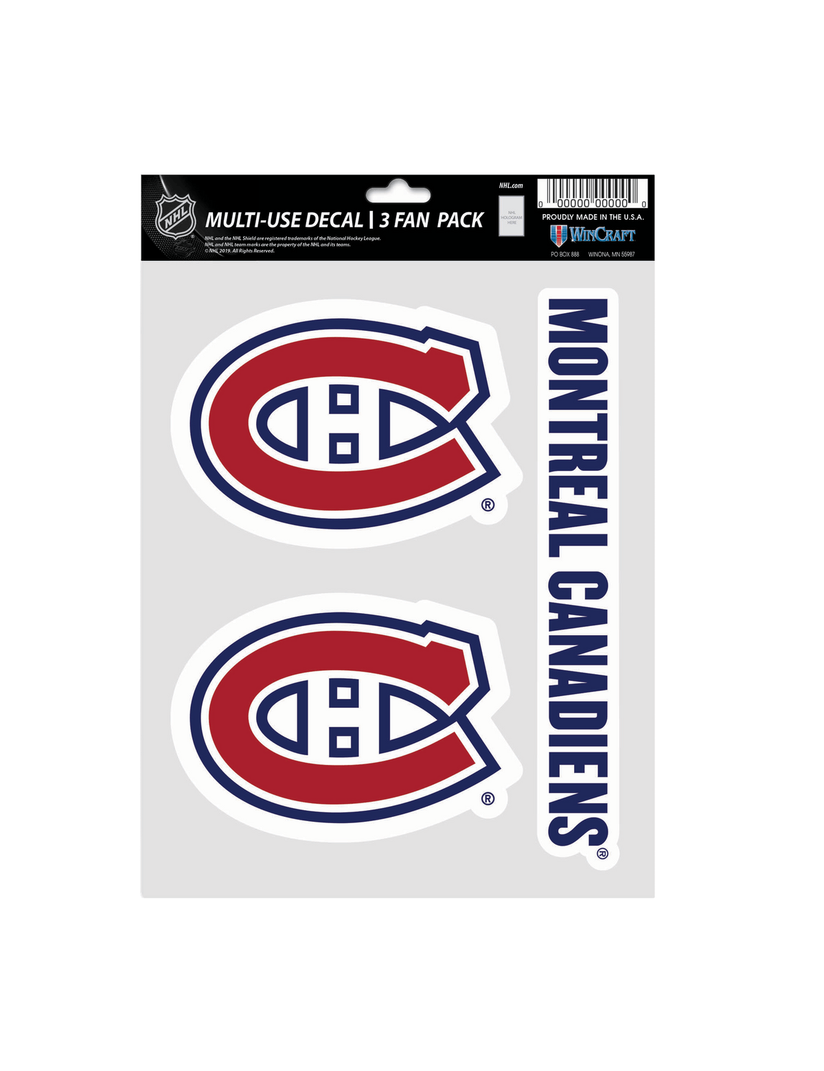 Wincraft Accessories Montreal Canadiens Wincraft NHL Team 3 Piece 5” x 7” Decal Set