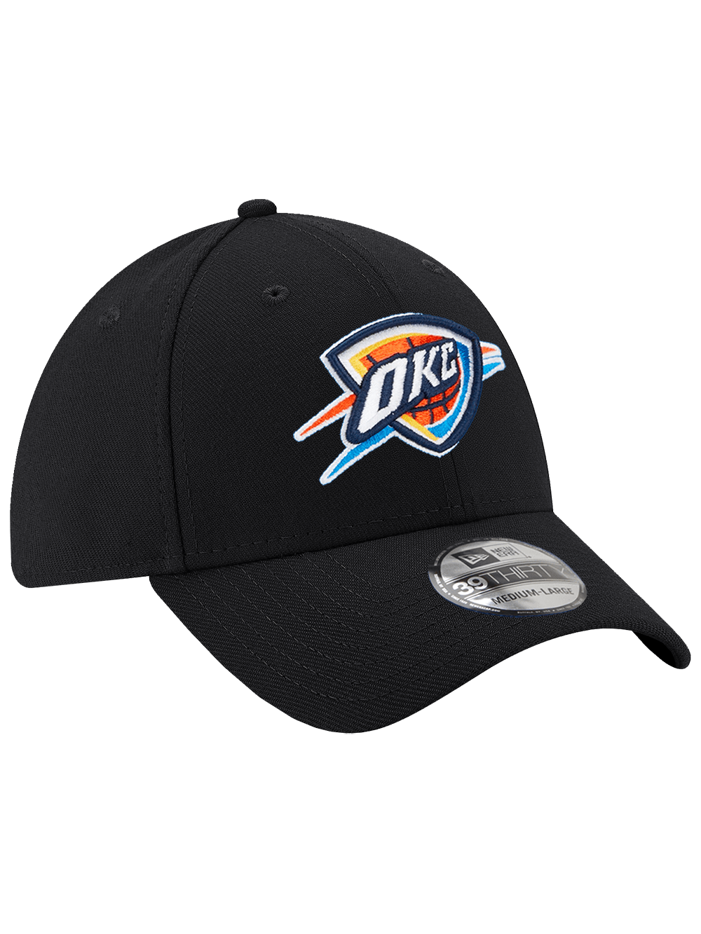 New Era Caps Oklahoma City Thunder New Era NBA Team 39THIRTY Stretch-Fit Hat - Black