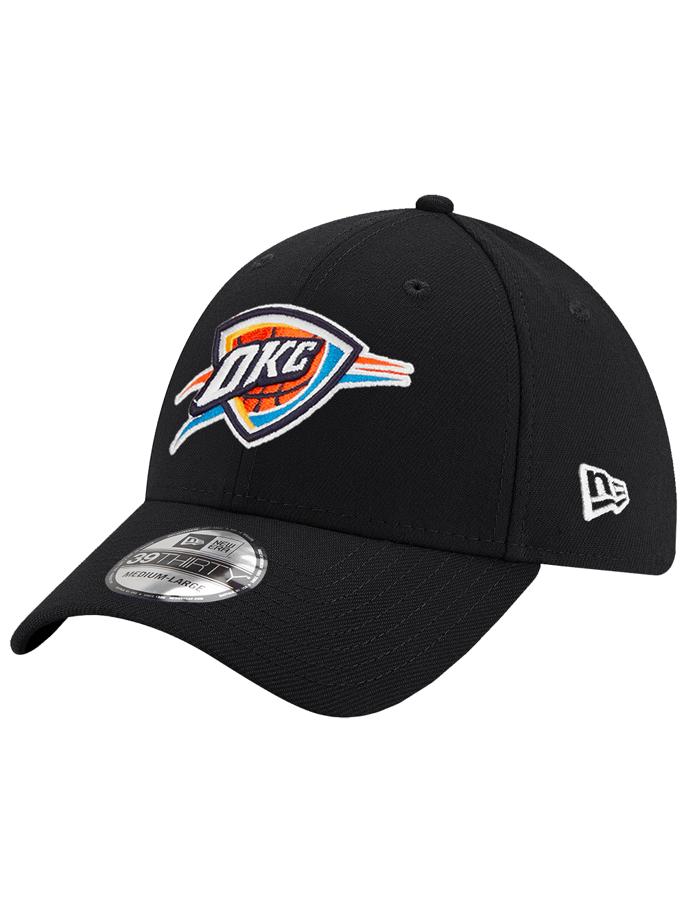New Era Caps Oklahoma City Thunder New Era NBA Team 39THIRTY Stretch-Fit Hat - Black