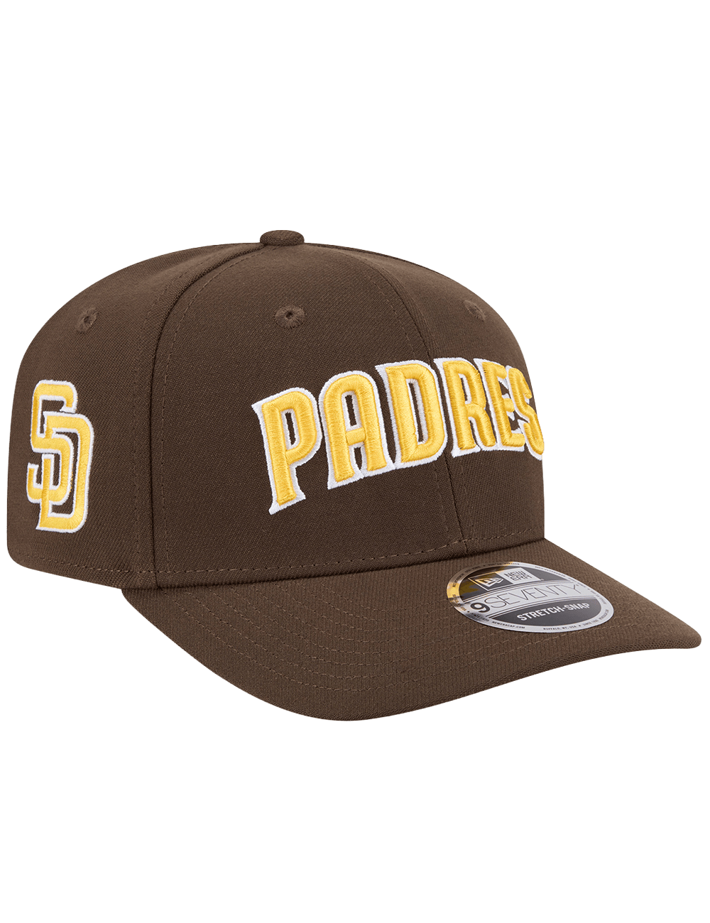 New Era Caps OSFA San Diego Padres New Era MLB Wordmark 9SEVENTY Stretch-Snapback Hat - Brown