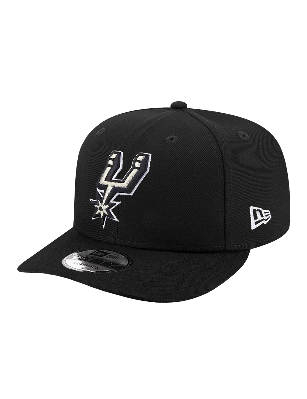 New Era Caps Youths Youths San Antonio Spurs New Era NBA Team 9FIFTY Pre-Curved Snapback Hat - Black