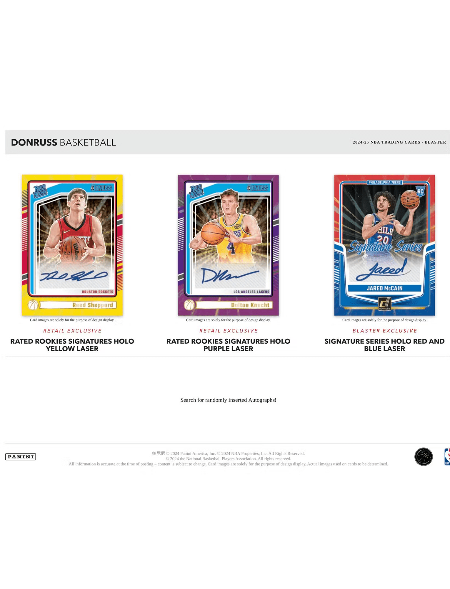 Panini Cards 2024-25 NBA Panini Donruss Basketball Trading Card Retail Pack