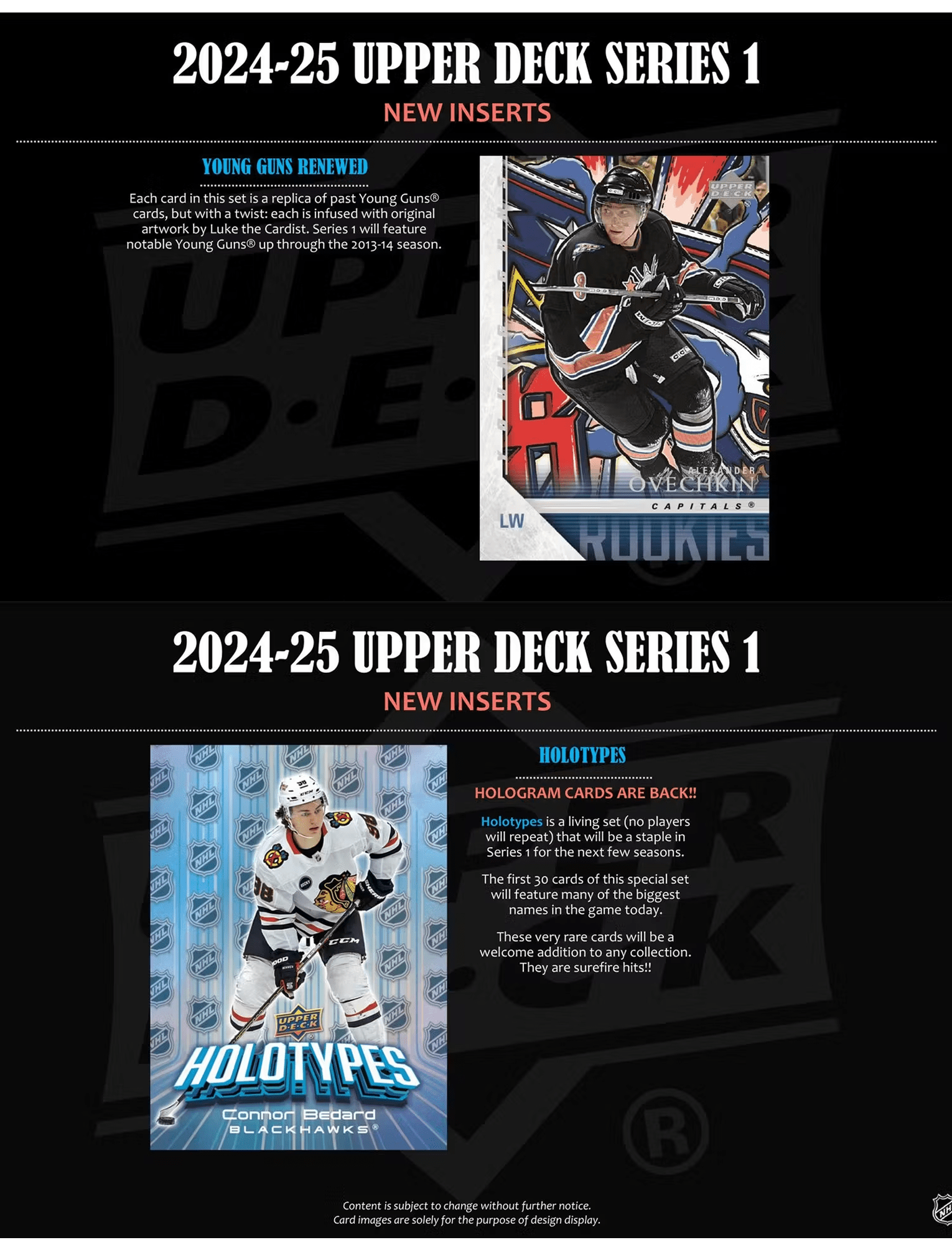 Upper Deck Cards 2024-25 Upper Deck NHL Series 1 Hockey Trading Card Tin