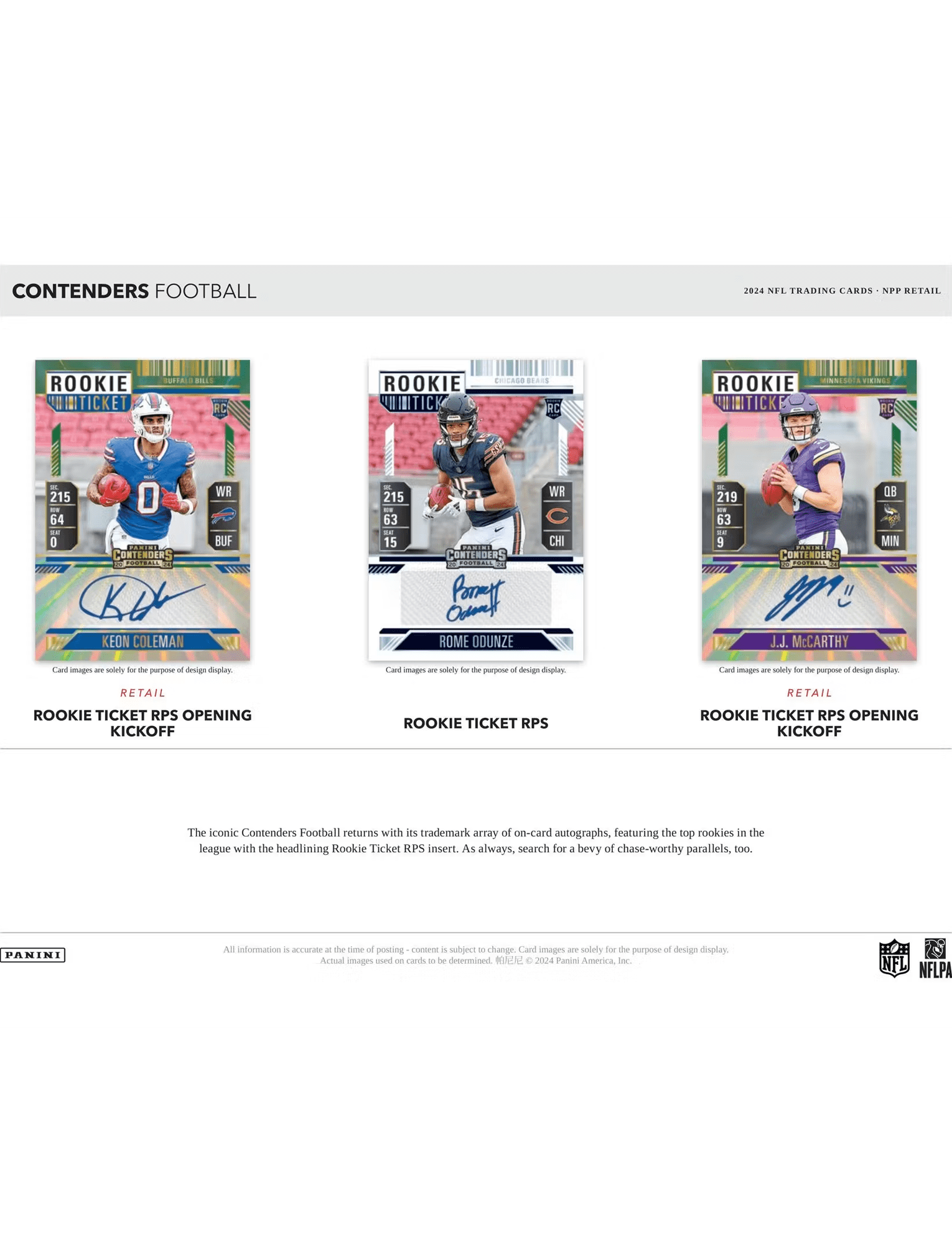 Panini Cards 2024 Panini NFL Contenders Football Trading Card Blaster Box