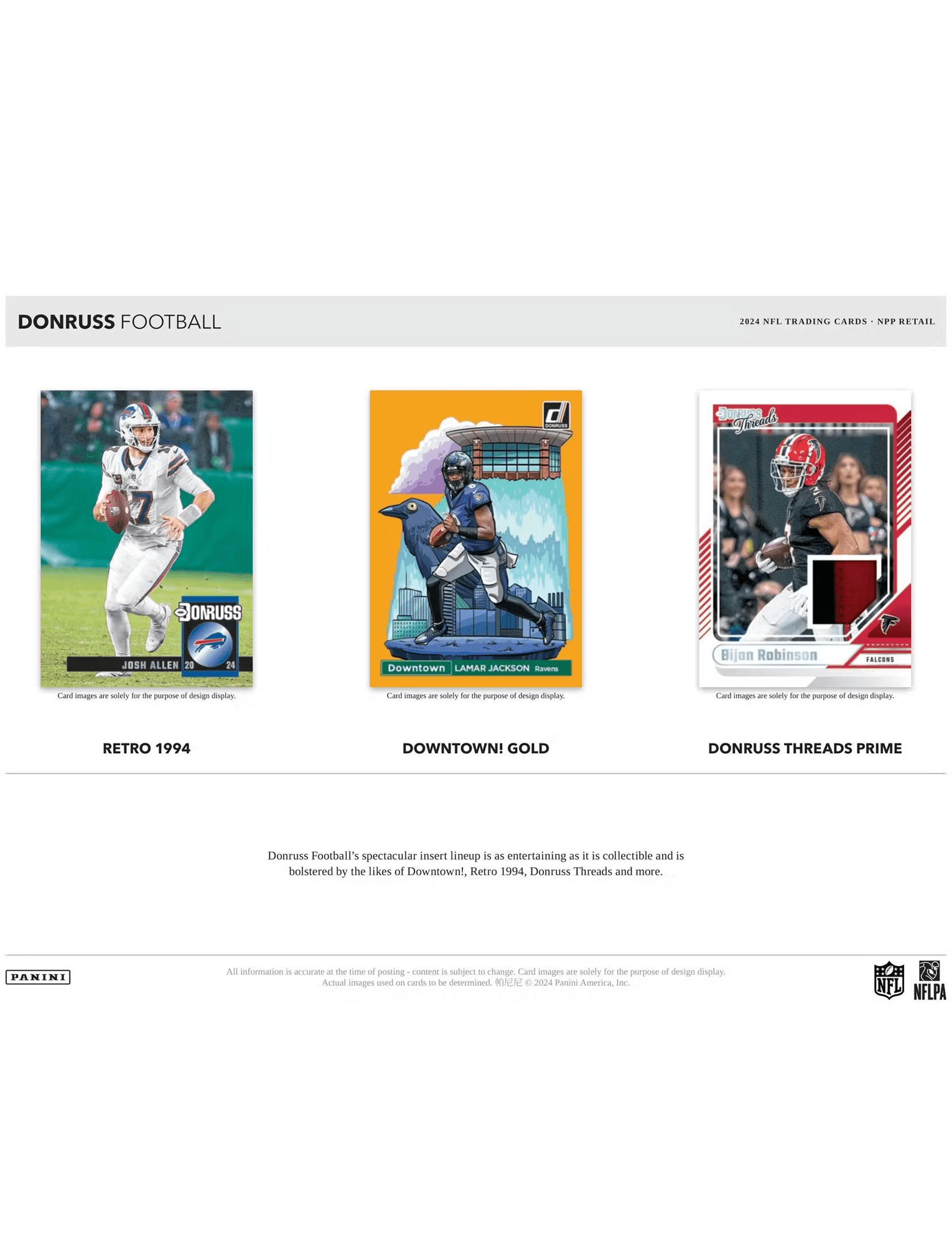 Panini Cards 2024 Panini NFL Donruss Football Trading Card Retail Pack