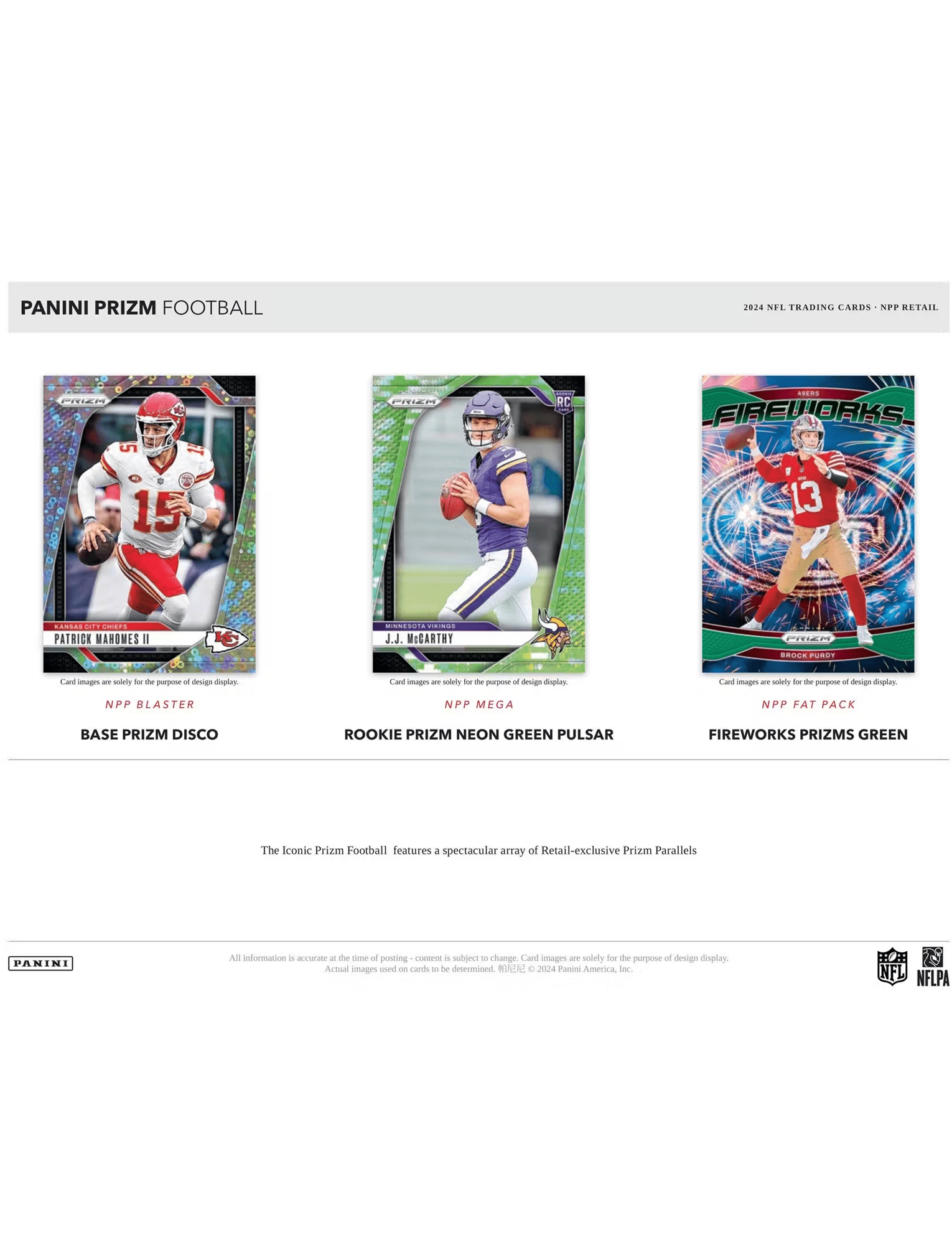 Panini Cards 2024 Panini NFL Prizm Football Trading Card Blaster Box
