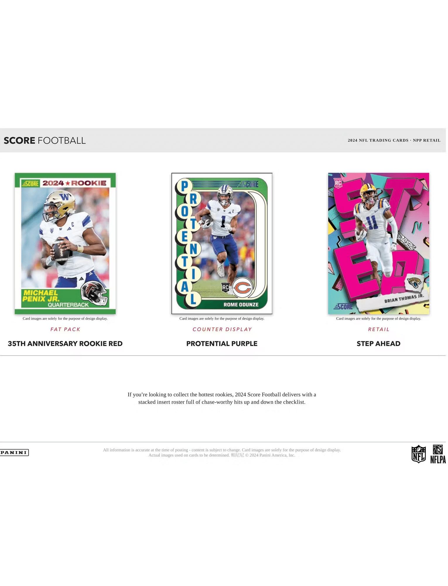 Panini Cards 2024 Panini NFL Score Football Trading Card Blaster Box