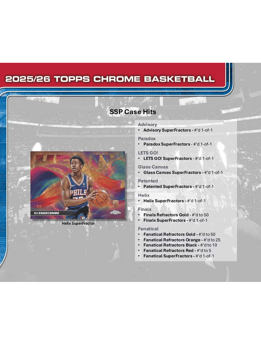 Topps Cards 2025-26 Topps Chrome NBA Basketball Trading Card Mega Box