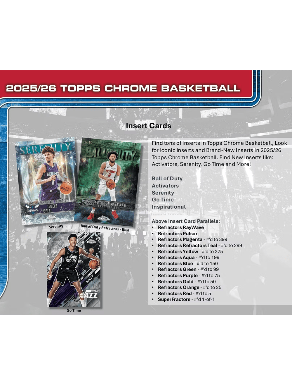 Topps Cards 2025-26 Topps Chrome NBA Basketball Trading Card Mega Box