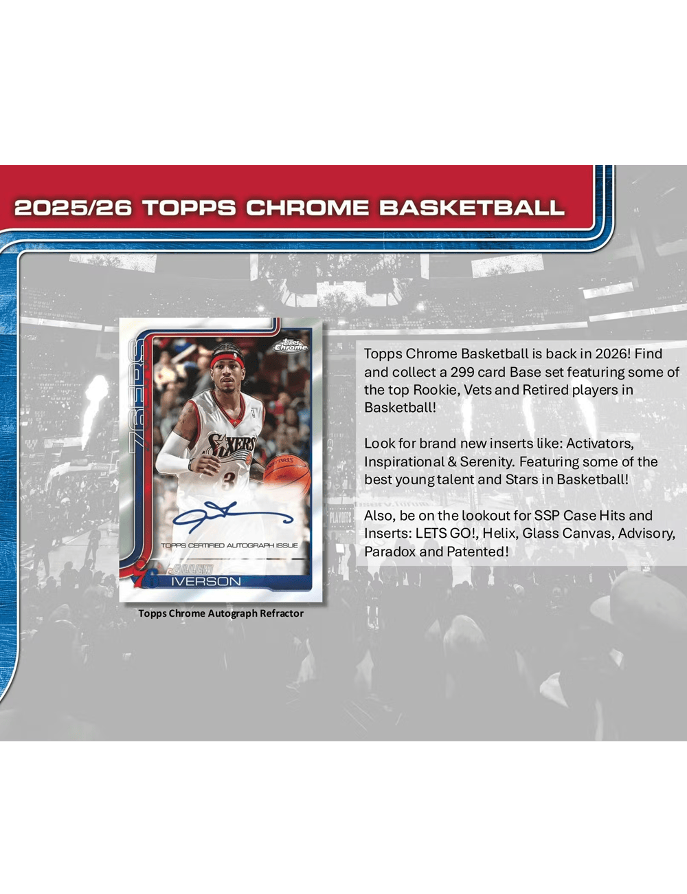 Topps Cards 2025-26 Topps Chrome NBA Basketball Trading Card Mega Box