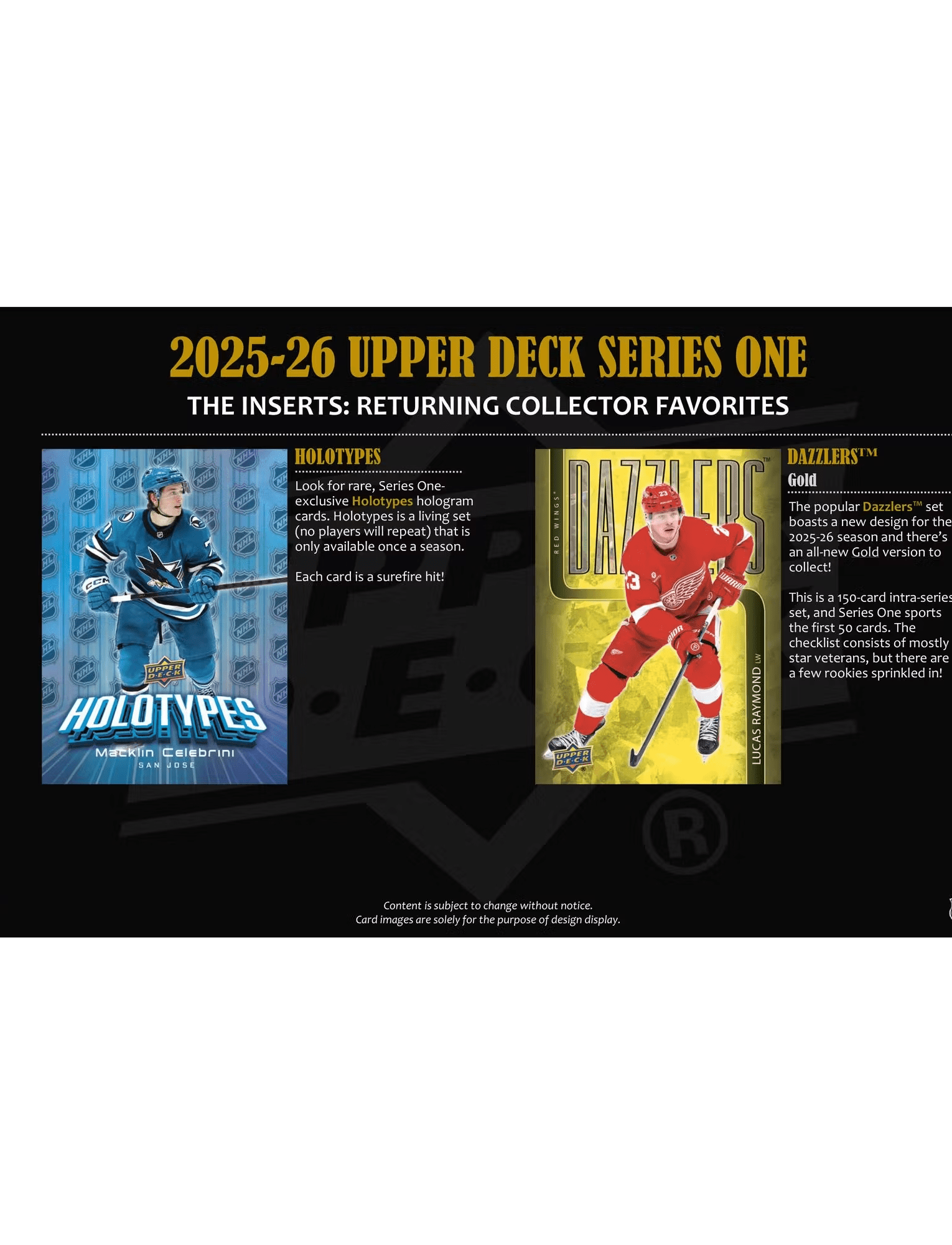 Upper Deck Cards 2025-26 Upper Deck NHL Series 1 Hockey Trading Card Tin