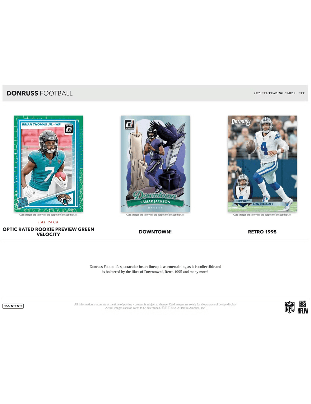 Panini Cards 2025 Panini NFL Donruss Football Trading Card Blaster Box