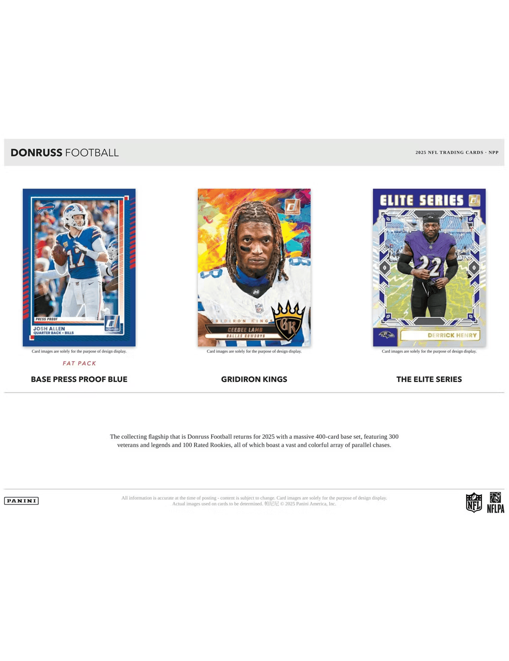 Panini Cards 2025 Panini NFL Donruss Football Trading Card Blaster Box