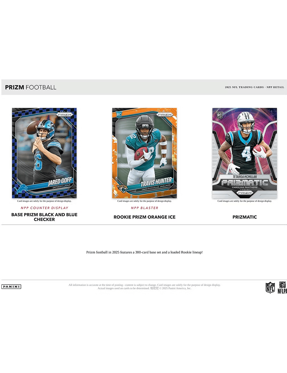 Panini Cards 2025 Panini NFL Prizm Football Trading Card Blaster Box