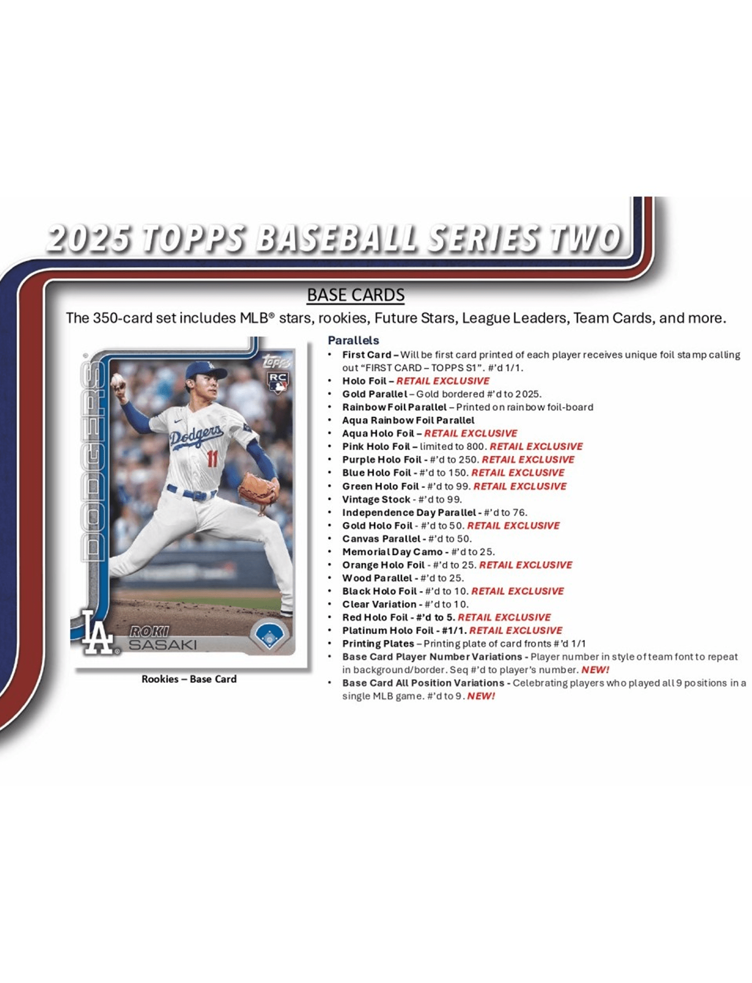 Topps Cards 2025 Topps MLB Series 2 Baseball Trading Card Mega Pack