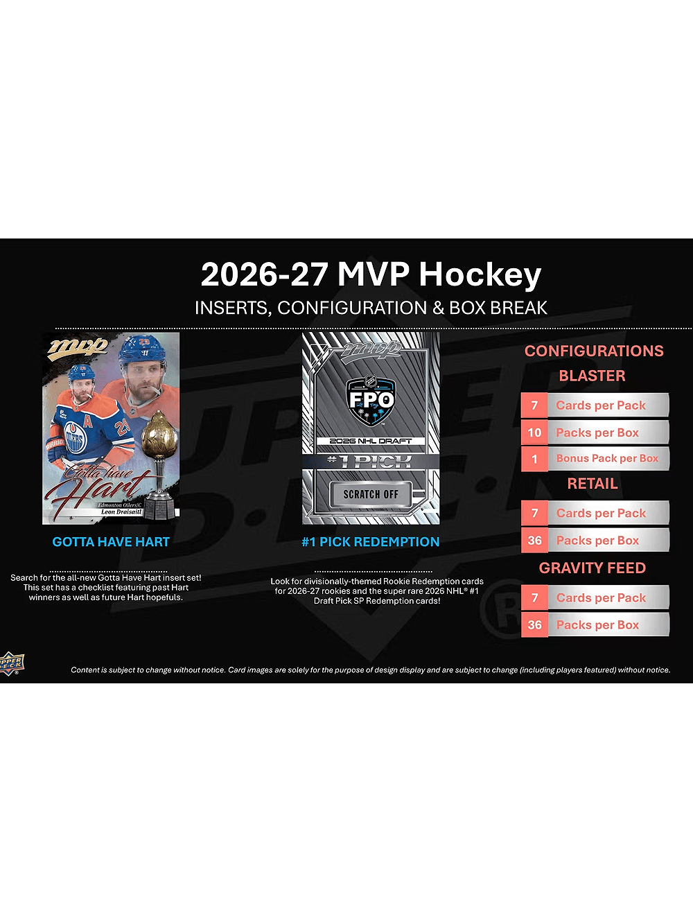 Upper Deck Cards 2026-27 Upper Deck NHL MVP Hockey Trading Card Retail Pack