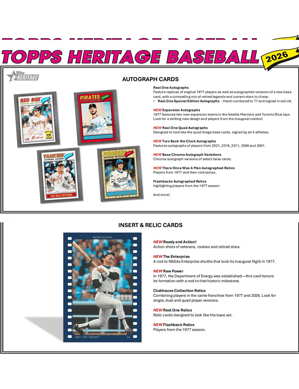 Topps Cards 2026 Topps MLB Heritage Baseball Trading Card Blaster Pack