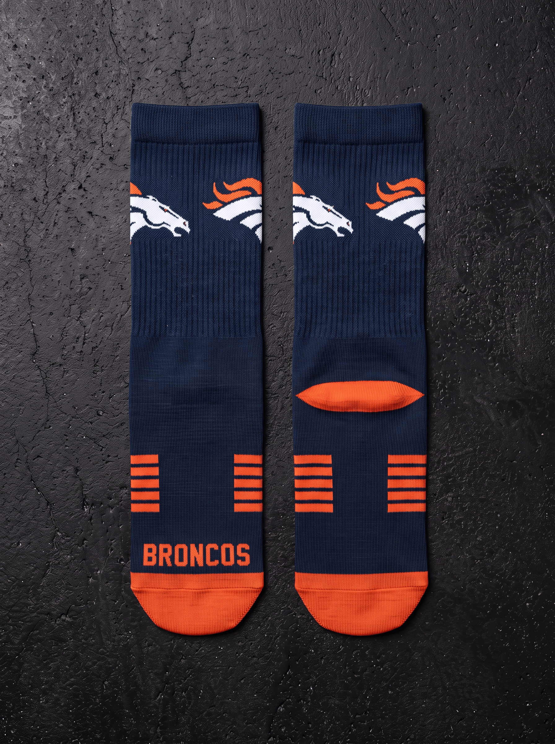 Denver Broncos Strideline NFL Team Premier Flex-Stretch Crew Socks - Navy