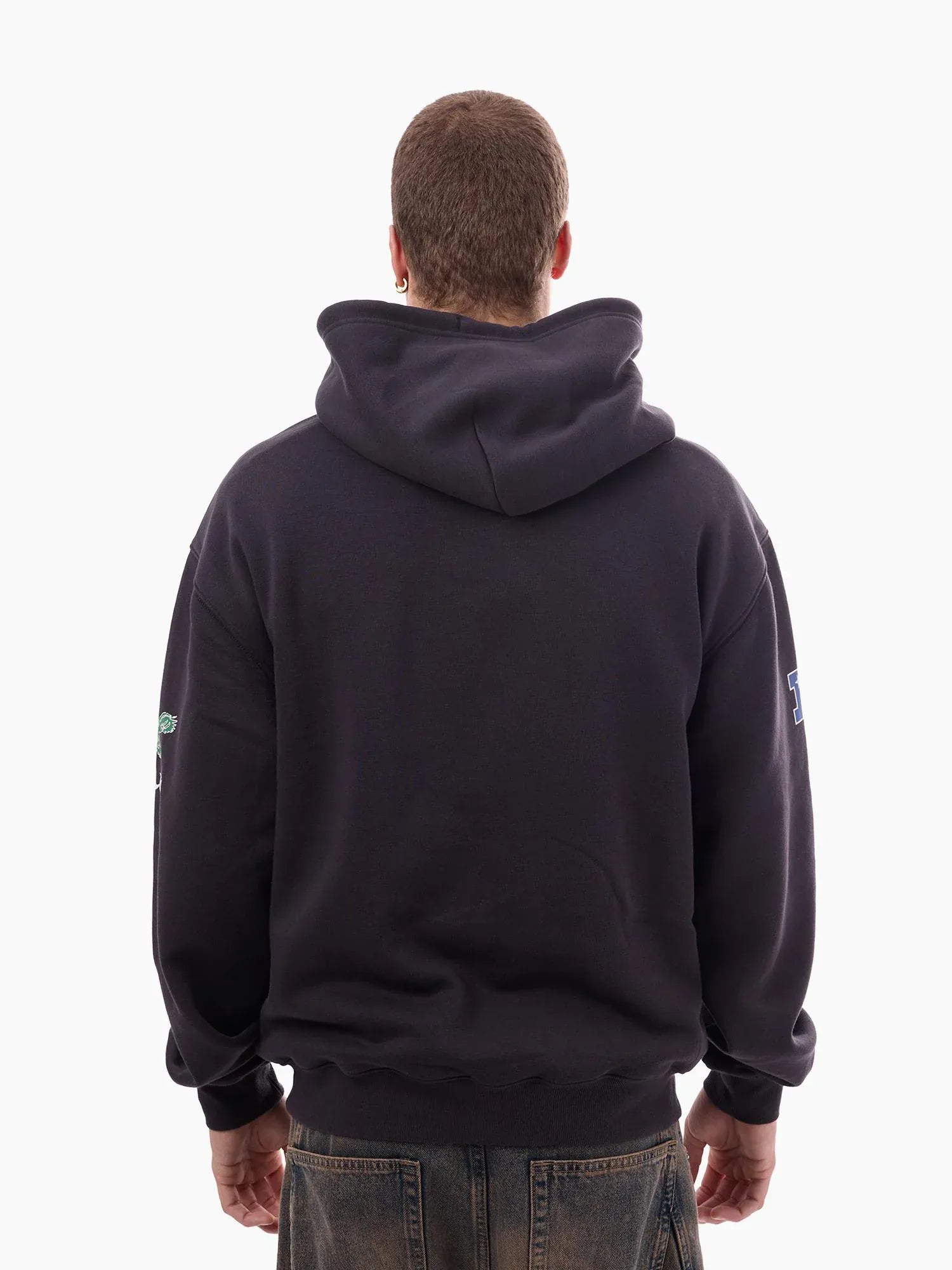 Philadelphia Eagles Mitchell & Ness NFL Arch Helmet Vintage Hoodie - Washed Black