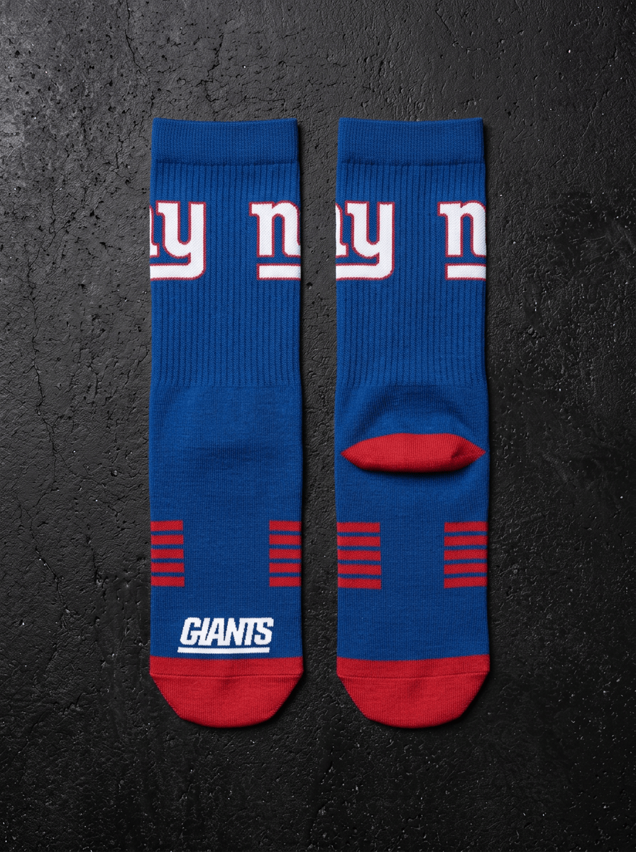 New York Giants Strideline NFL Team Premier Flex-Stretch Crew Socks - Blue