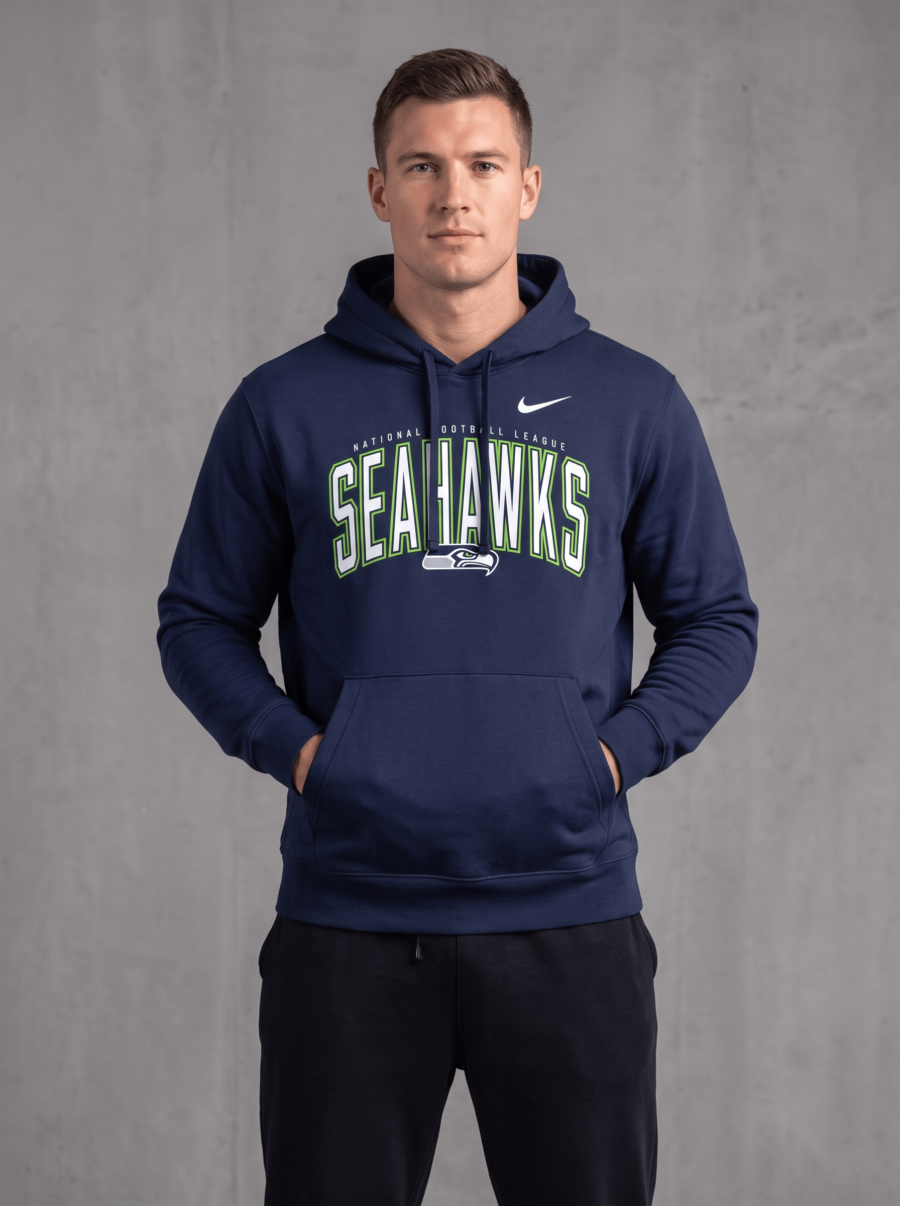 Seattle Seahawks Nike NFL Expect Victory Hoodie Jumper - Navy