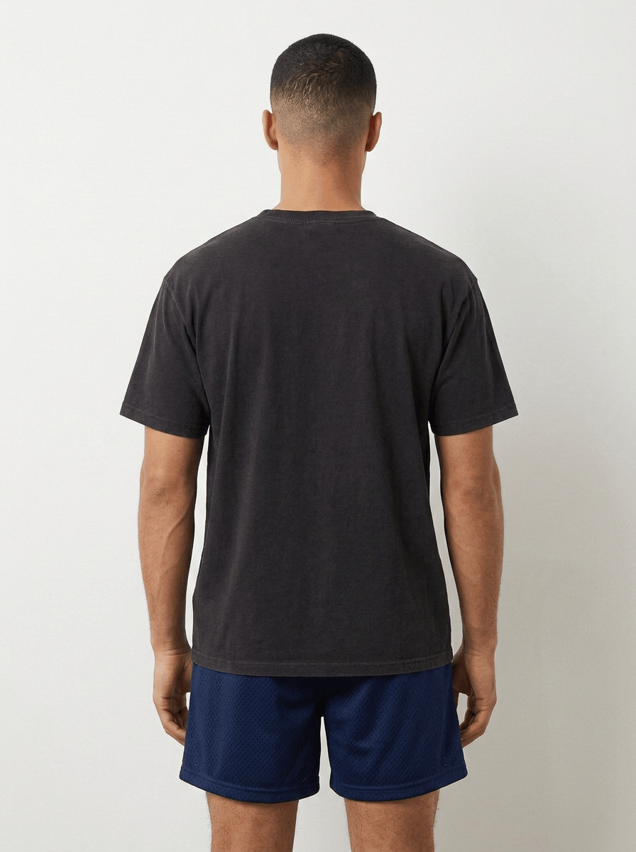 New York Yankees Majestic MLB Burst Ball Vintage T-Shirt - Washed Black