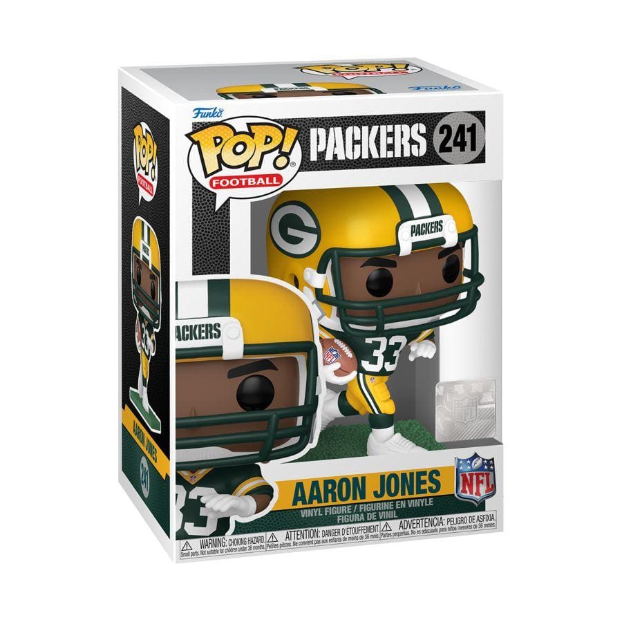 Funko Figures Aaron Jones Green Bay Packers Funko NFL Pop Vinyl 3.75" Figure - Green