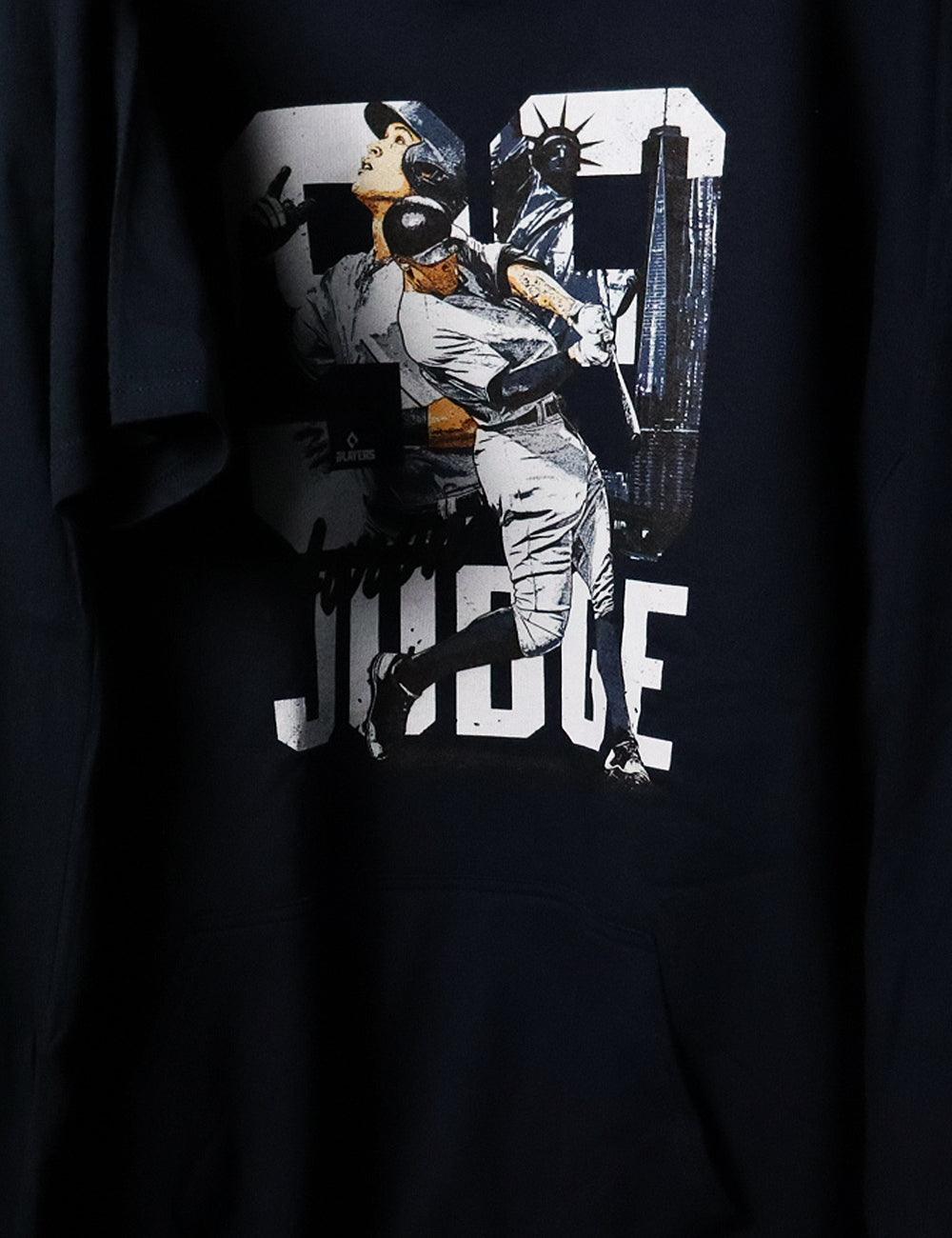500 Level Jumpers Aaron Judge New York Yankees 500 Level MLB Tribute Hoodie Jumper - Navy