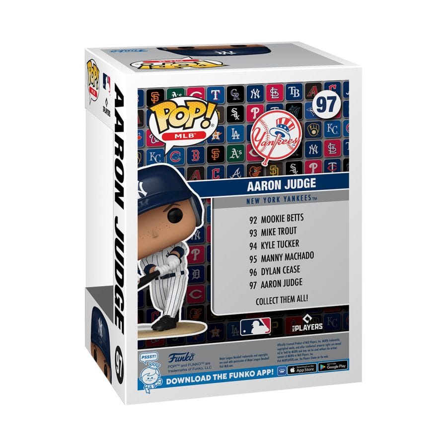 Funko Figures Aaron Judge New York Yankees Funko MLB #97 Pop Vinyl Figure - White