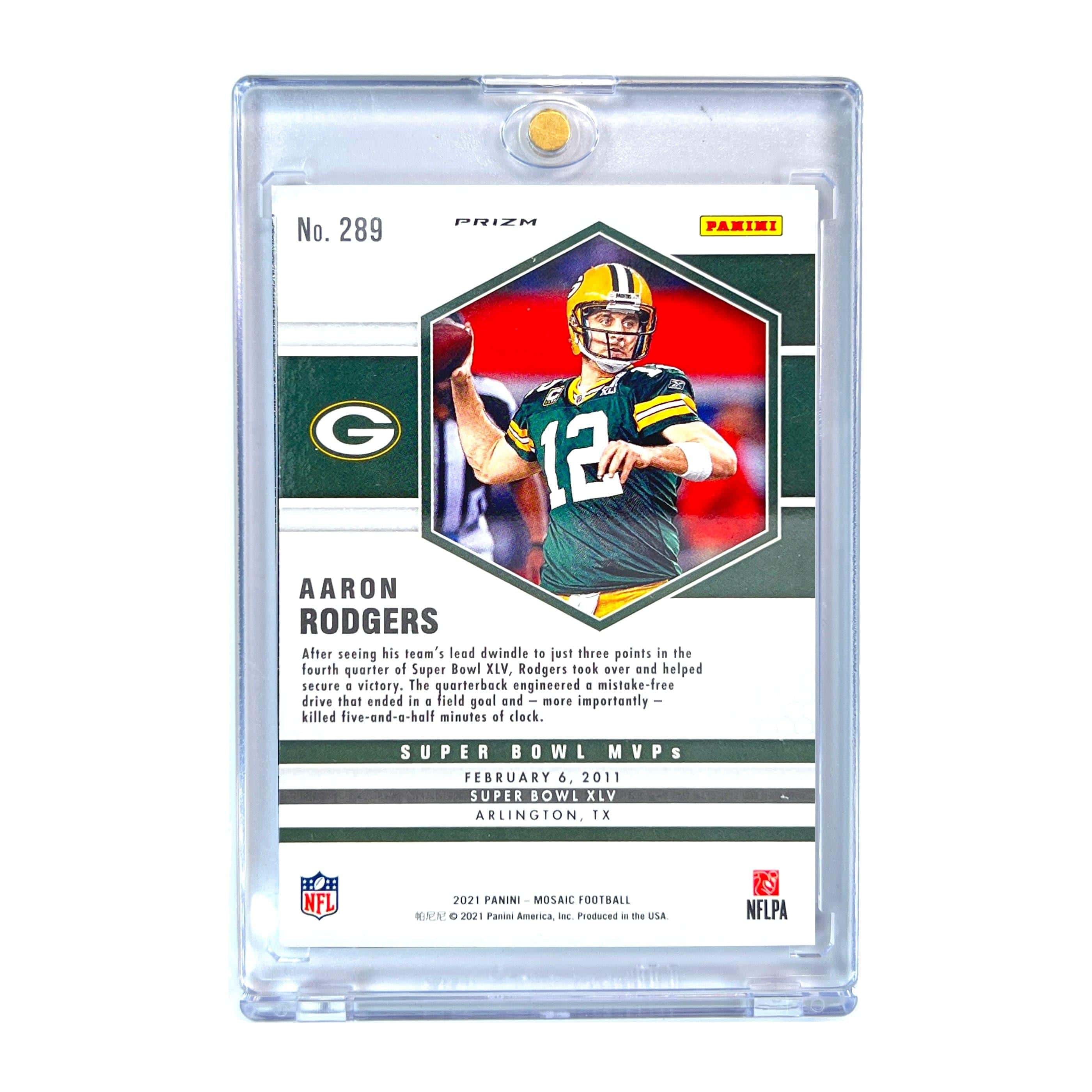 Panini Cards Aaron Rodgers Green Bay Packers Panini NFL 21 Mosaic Silver Card