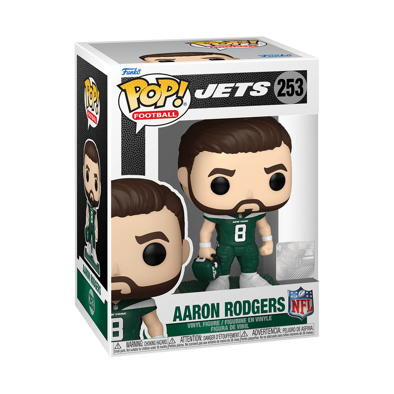 Funko Figures Aaron Rodgers New York Jets Funko NFL Pop Vinyl Figure - 253