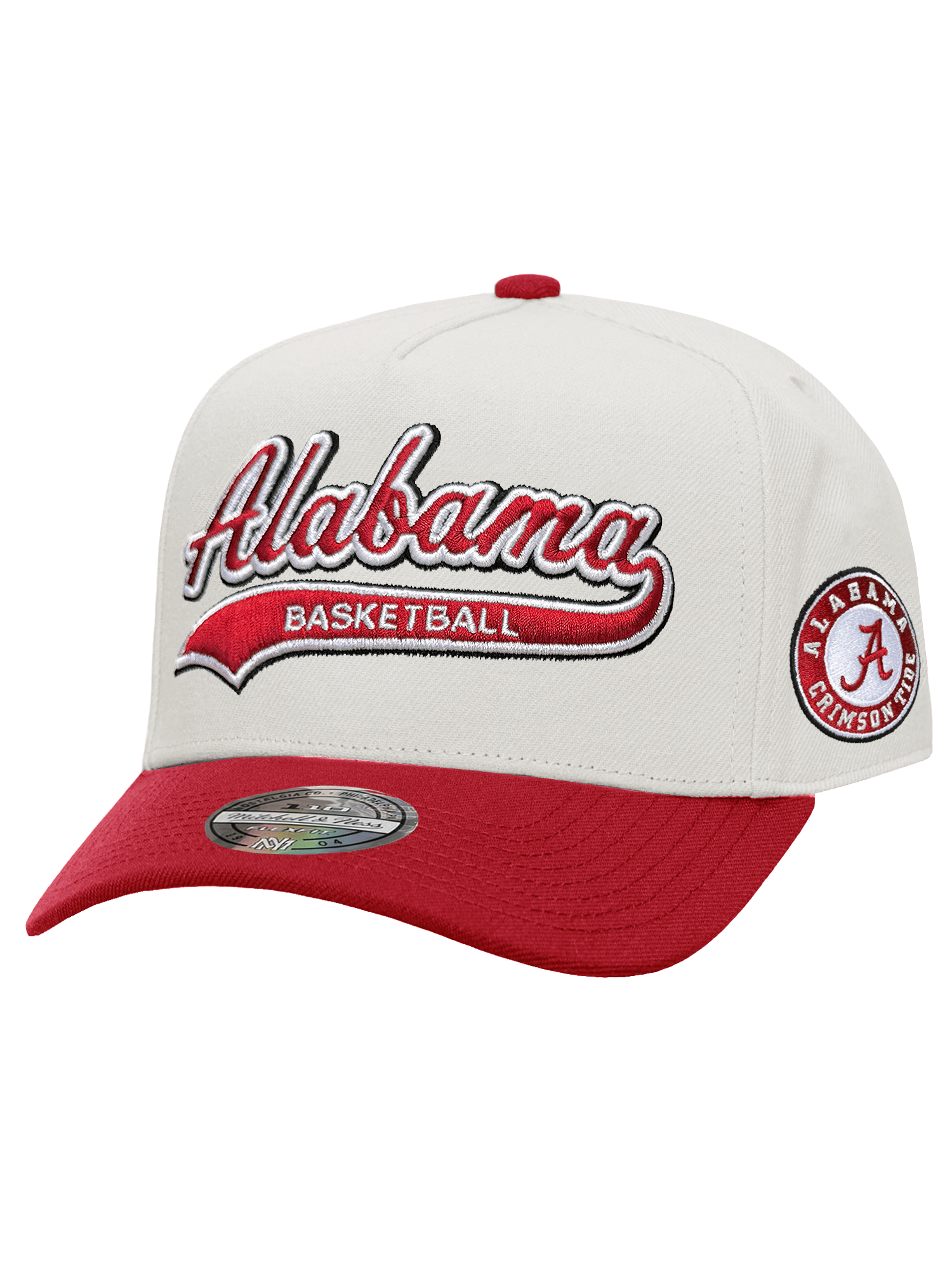 Mitchell And Ness Caps Alabama Crimson Tide Mitchell & Ness NCAA 2T Tailsweep 110 Flex Snapback Hat - Off White