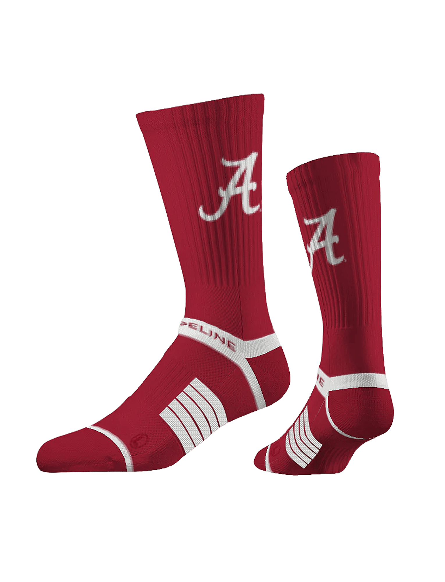 Strideline Socks Large (9-12 US) Alabama Crimson Tide Strideline NCAA Team Premier Flex-Stretch Crew Socks