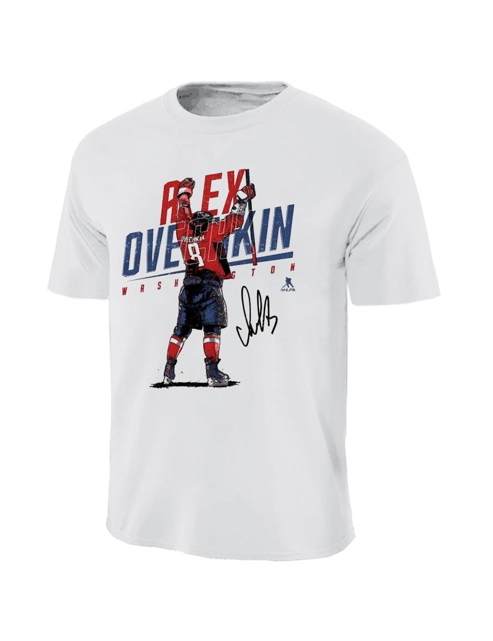 500 Level T-Shirts Alex Ovechkin Washington Capitals 500 Level NHL Celebration 2 T-Shirt - White