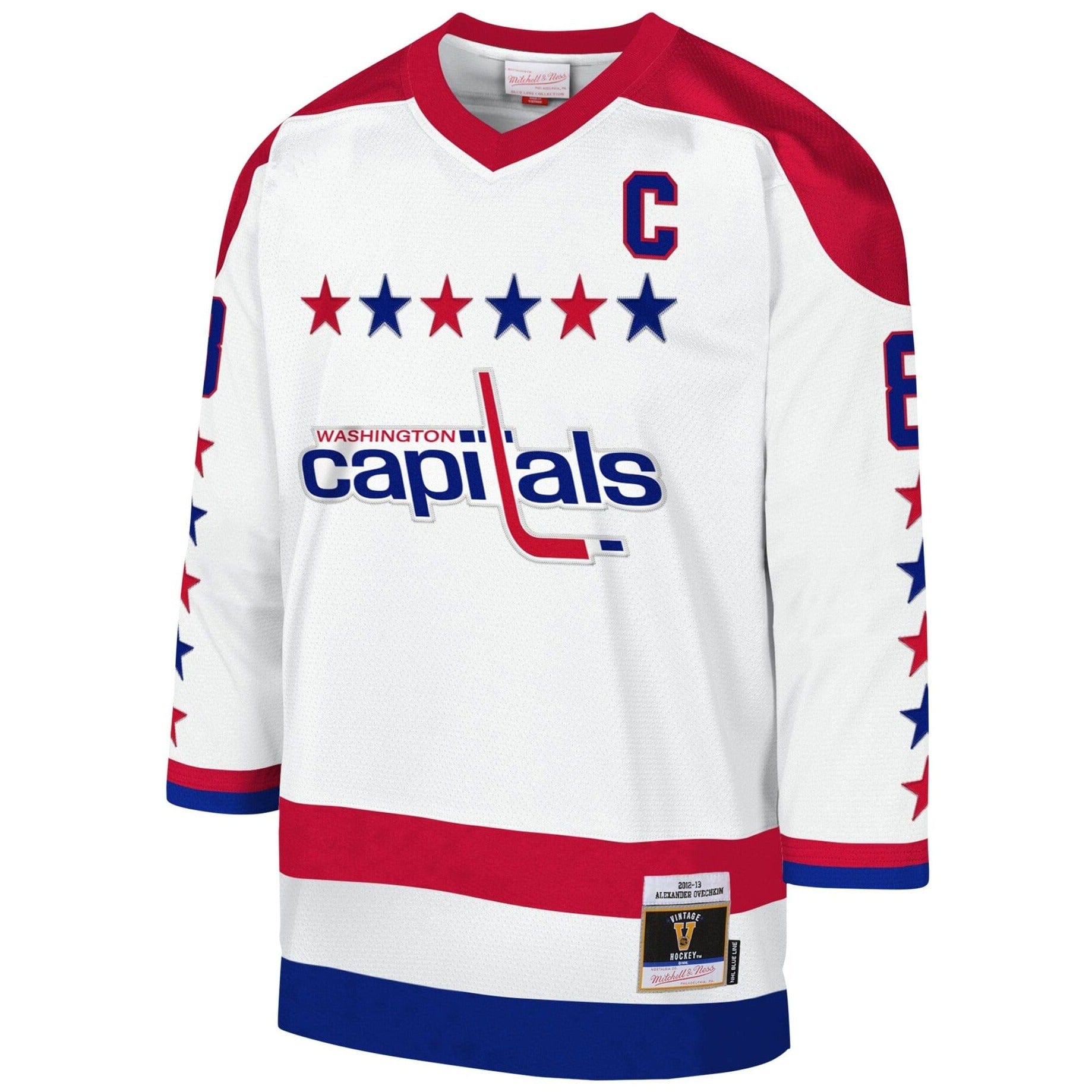 Mitchell And Ness Jerseys Alexander Ovechkin Washington Capitals Mitchell & Ness NHL 2012 Blue Line Jersey - White