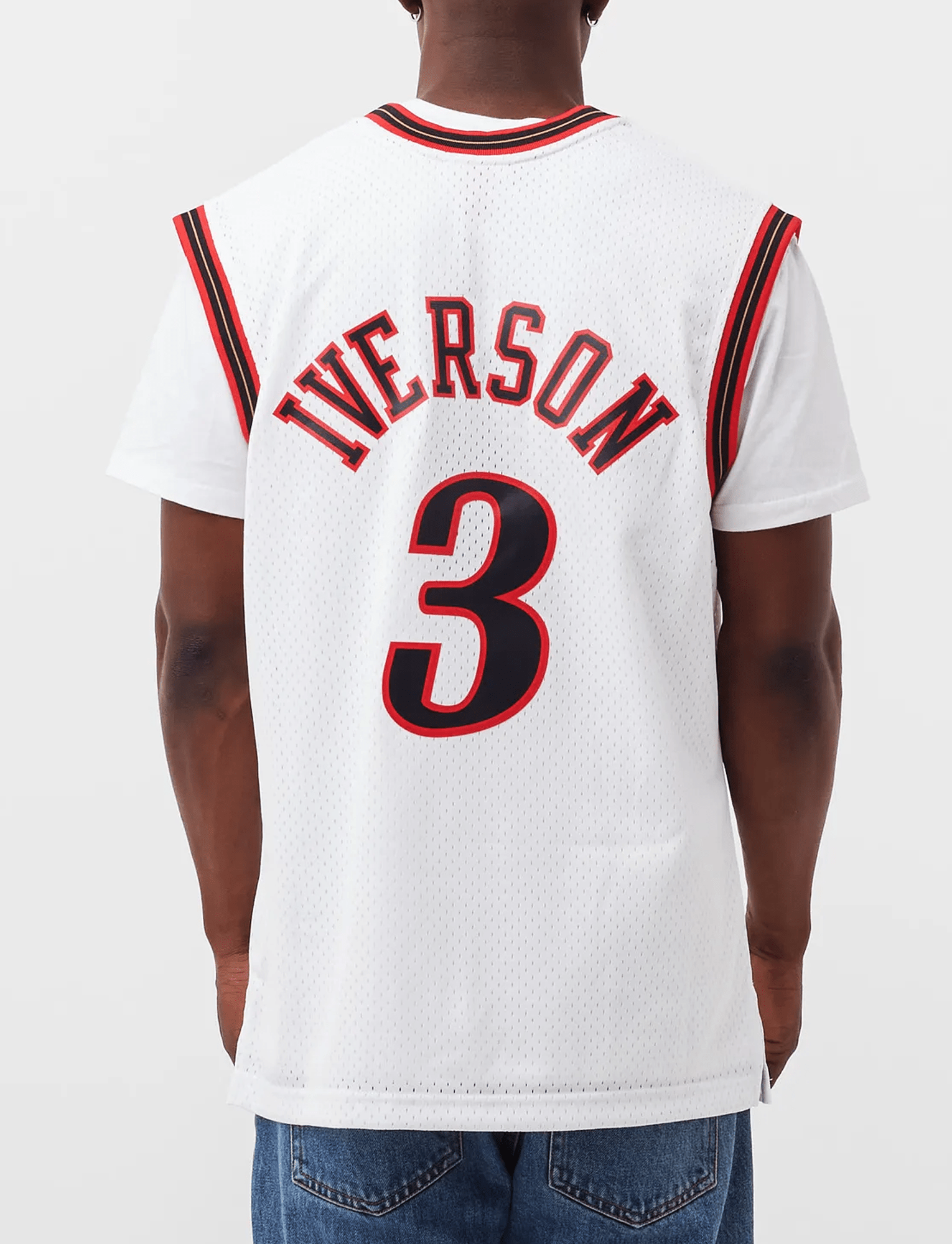 Mitchell And Ness Jerseys Allen Iverson Philadelphia 76ers Mitchell & Ness NBA 00-01 HWC Swingman Jersey - White