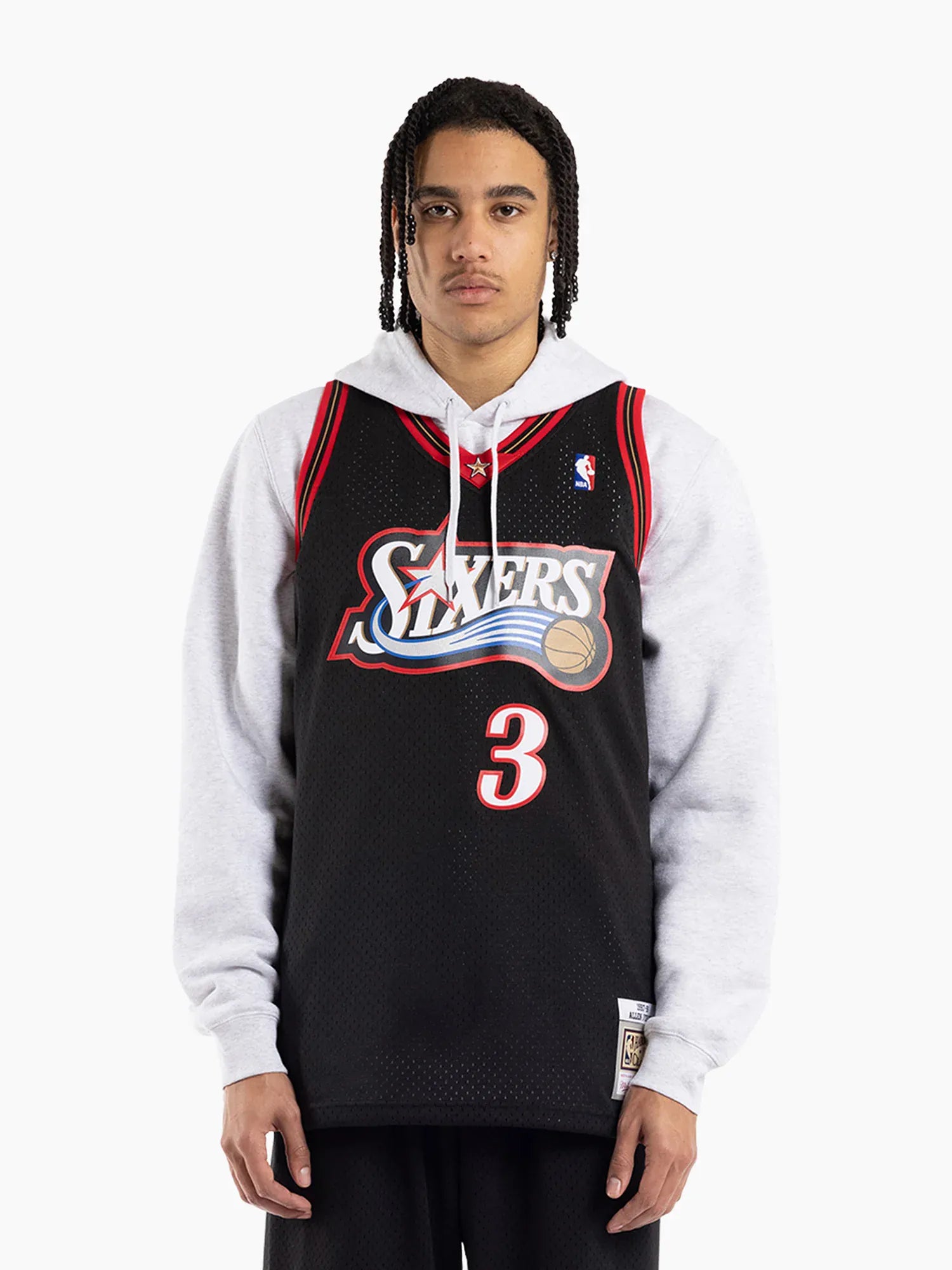Mitchell And Ness Jerseys Allen Iverson Philadelphia 76ers Mitchell & Ness NBA 97-98 Road HWC Swingman Jersey - Black