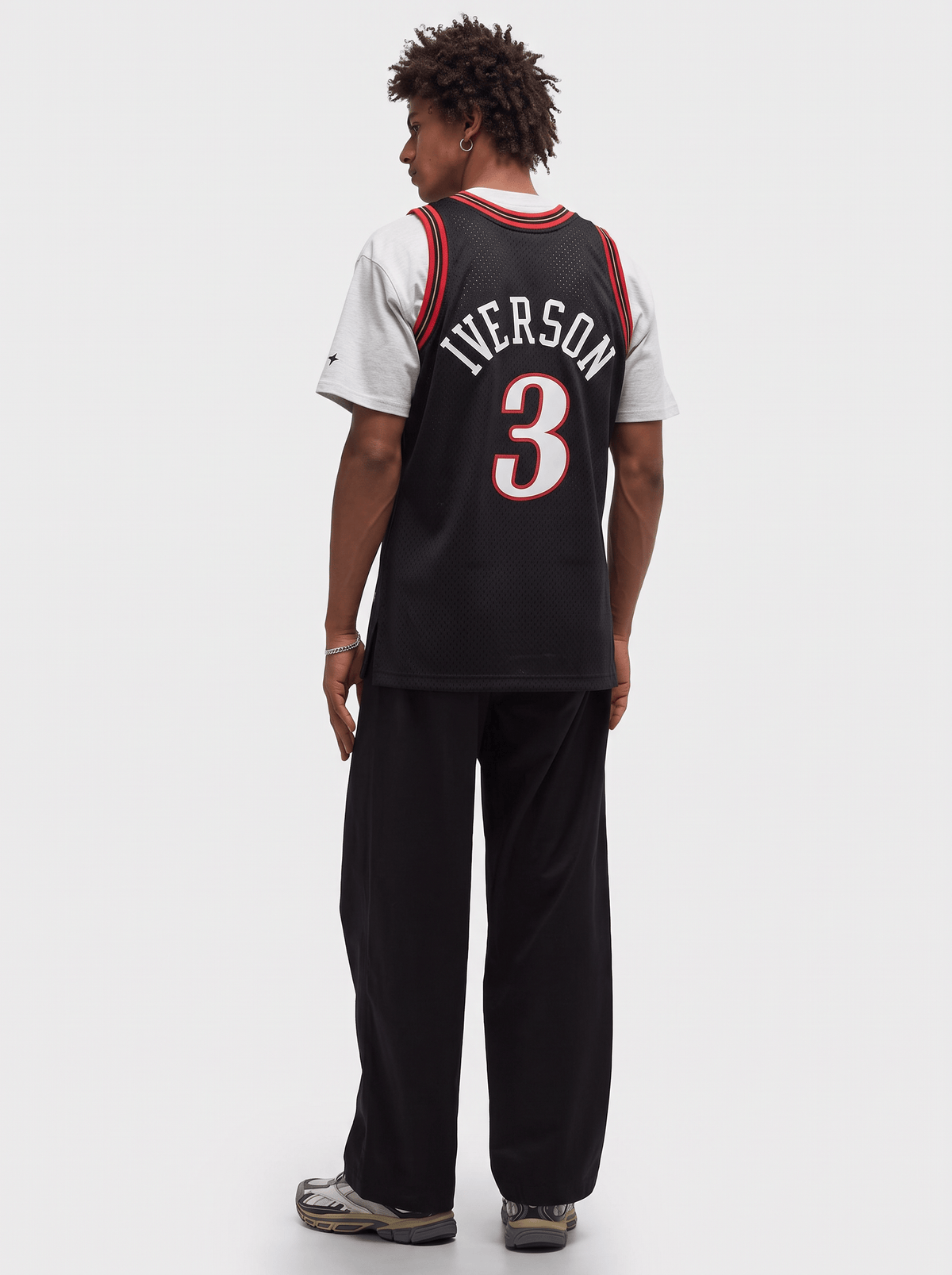 Mitchell And Ness Jerseys Allen Iverson Philadelphia 76ers Mitchell & Ness NBA 97-98 Road HWC Swingman Jersey - Black