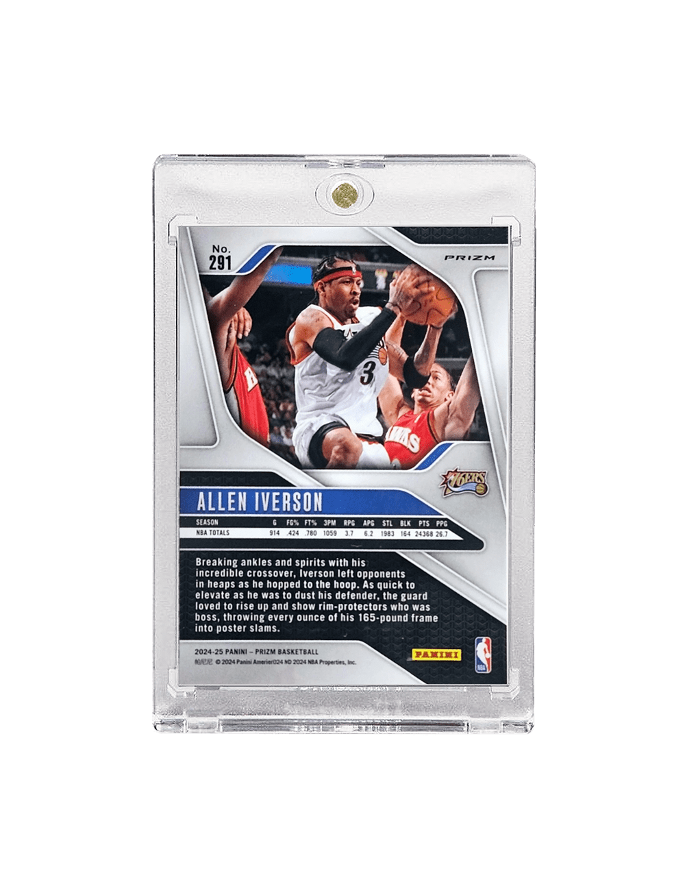 Panini Cards Allen Iverson Philadelphia 76ers Panini NBA 24-25 Prizm Silver Card