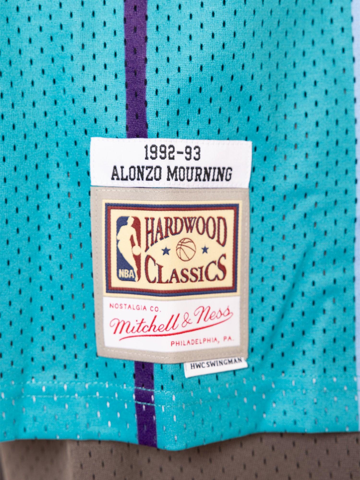 Mitchell And Ness Jerseys Alonzo Mourning Charlotte Hornets Mitchell & Ness NBA 92-93 Swingman Jersey - Teal