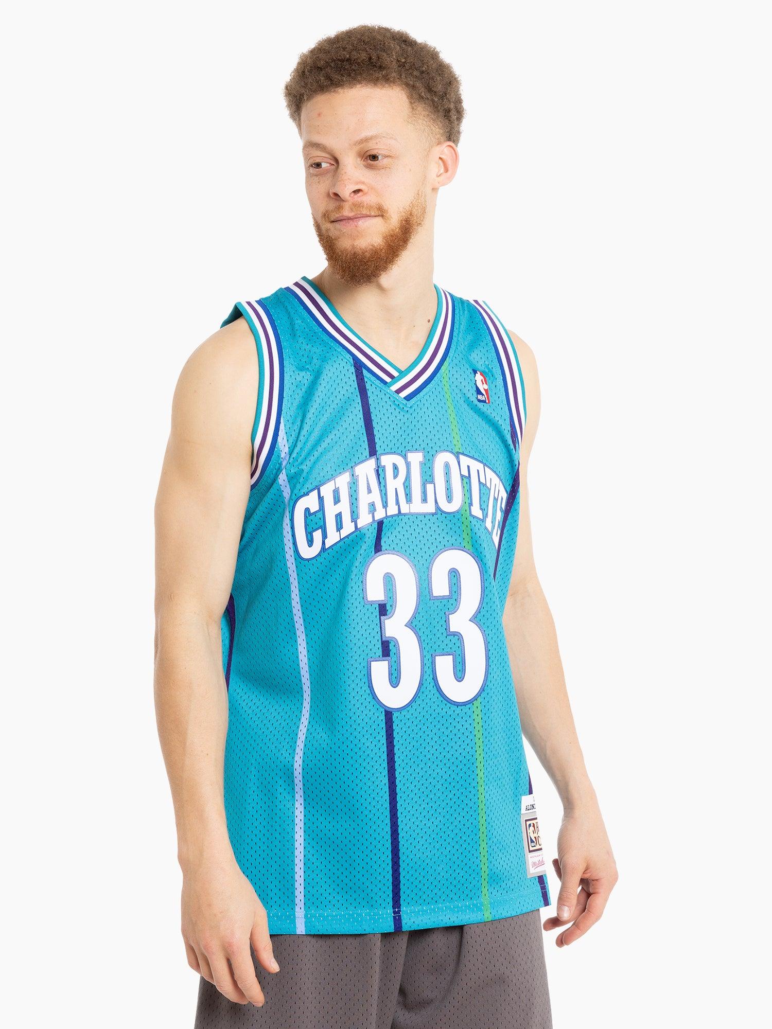 Mitchell And Ness Jerseys Alonzo Mourning Charlotte Hornets Mitchell & Ness NBA 92-93 Swingman Jersey - Teal