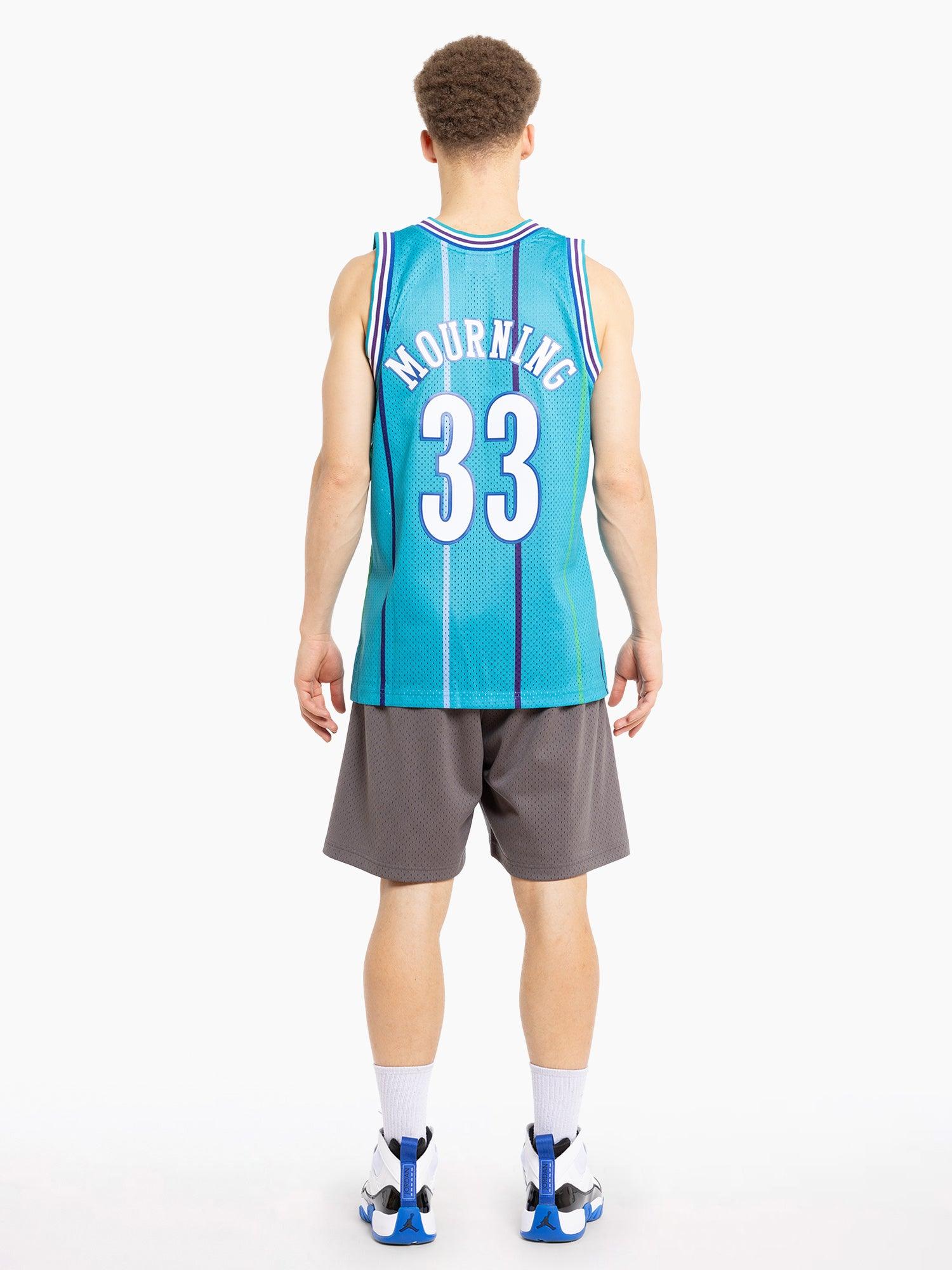 Mitchell And Ness Jerseys Alonzo Mourning Charlotte Hornets Mitchell & Ness NBA 92-93 Swingman Jersey - Teal