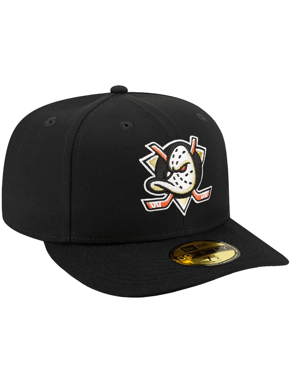 New Era Caps Anaheim Ducks New Era NHL Team 59FIFTY Pre-Curved Fitted Hat - Black