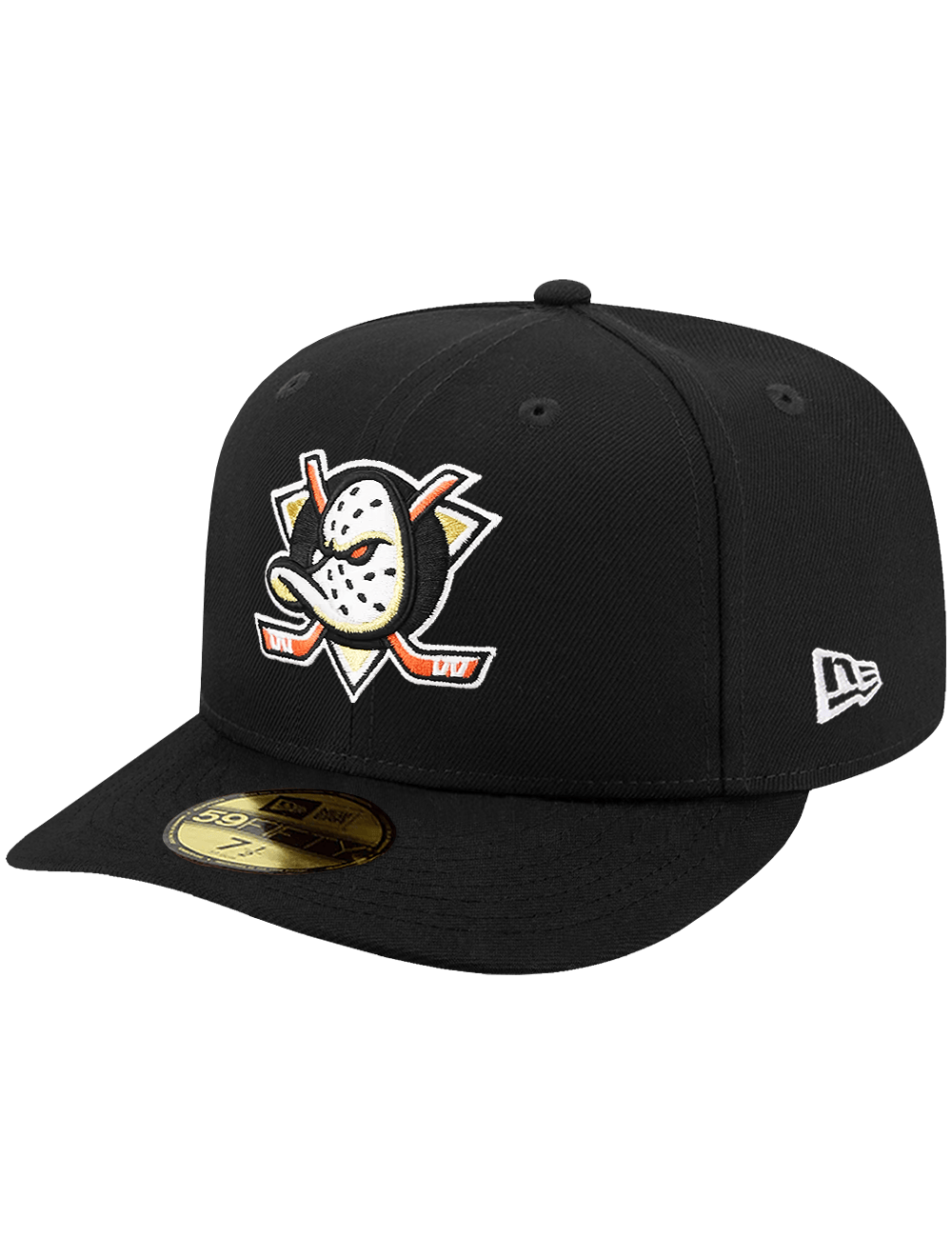 New Era Caps Anaheim Ducks New Era NHL Team 59FIFTY Pre-Curved Fitted Hat - Black