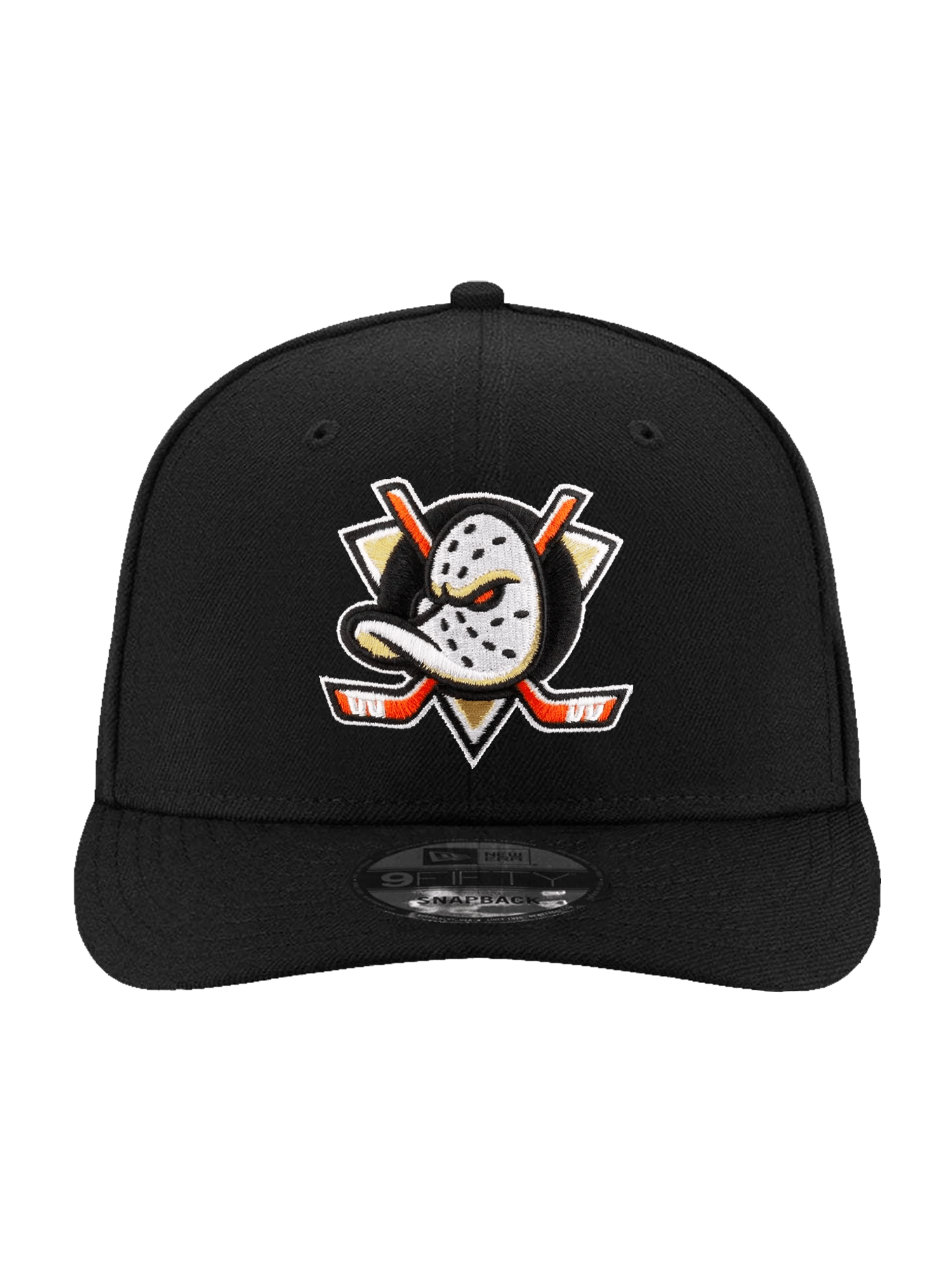 New Era Caps Anaheim Ducks New Era NHL Team 9FIFTY Pre-Curved Snapback Hat - Black