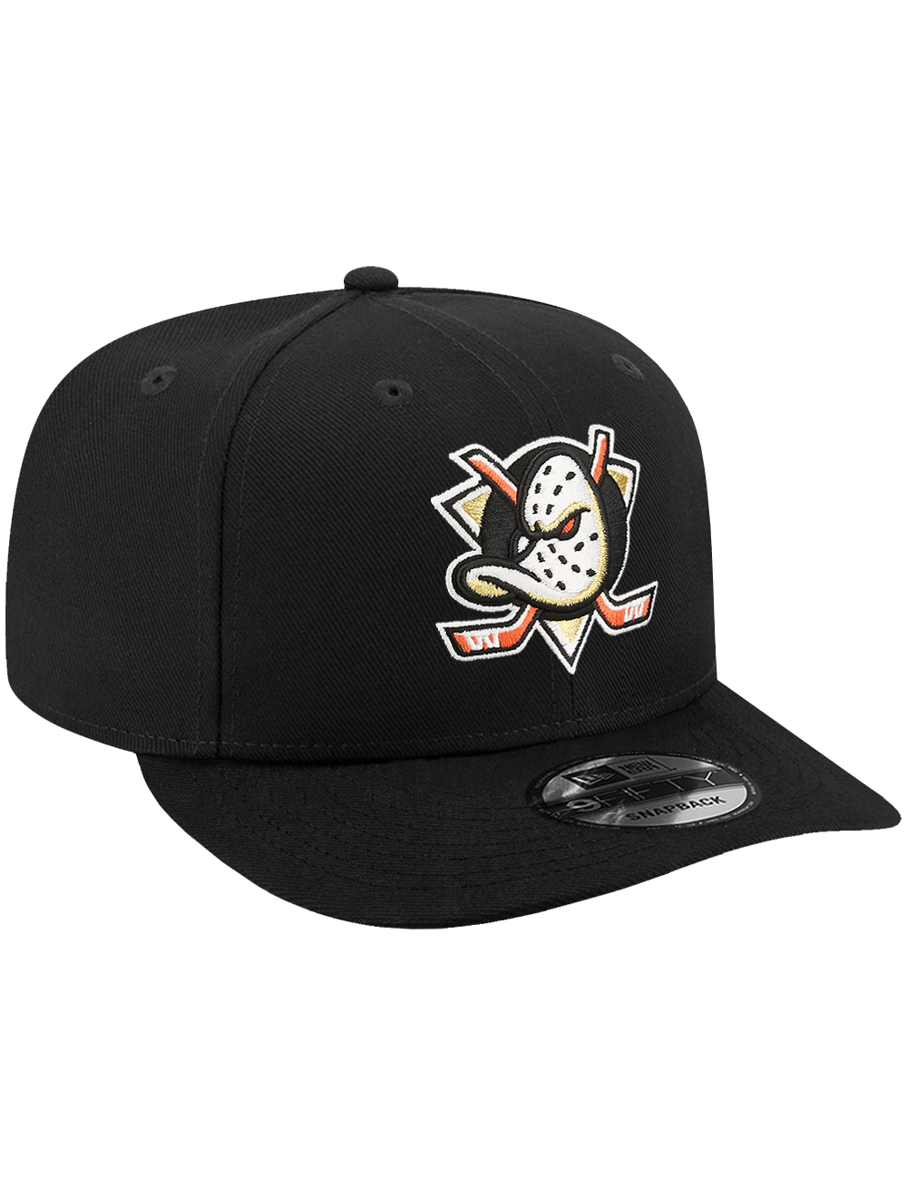 New Era Caps Anaheim Ducks New Era NHL Team 9FIFTY Pre-Curved Snapback Hat - Black