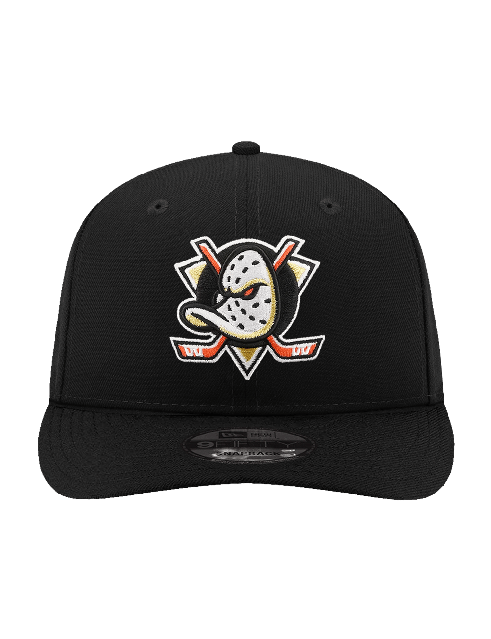 New Era Caps Anaheim Ducks New Era NHL Team 9FIFTY Pre-Curved Snapback Hat - Black