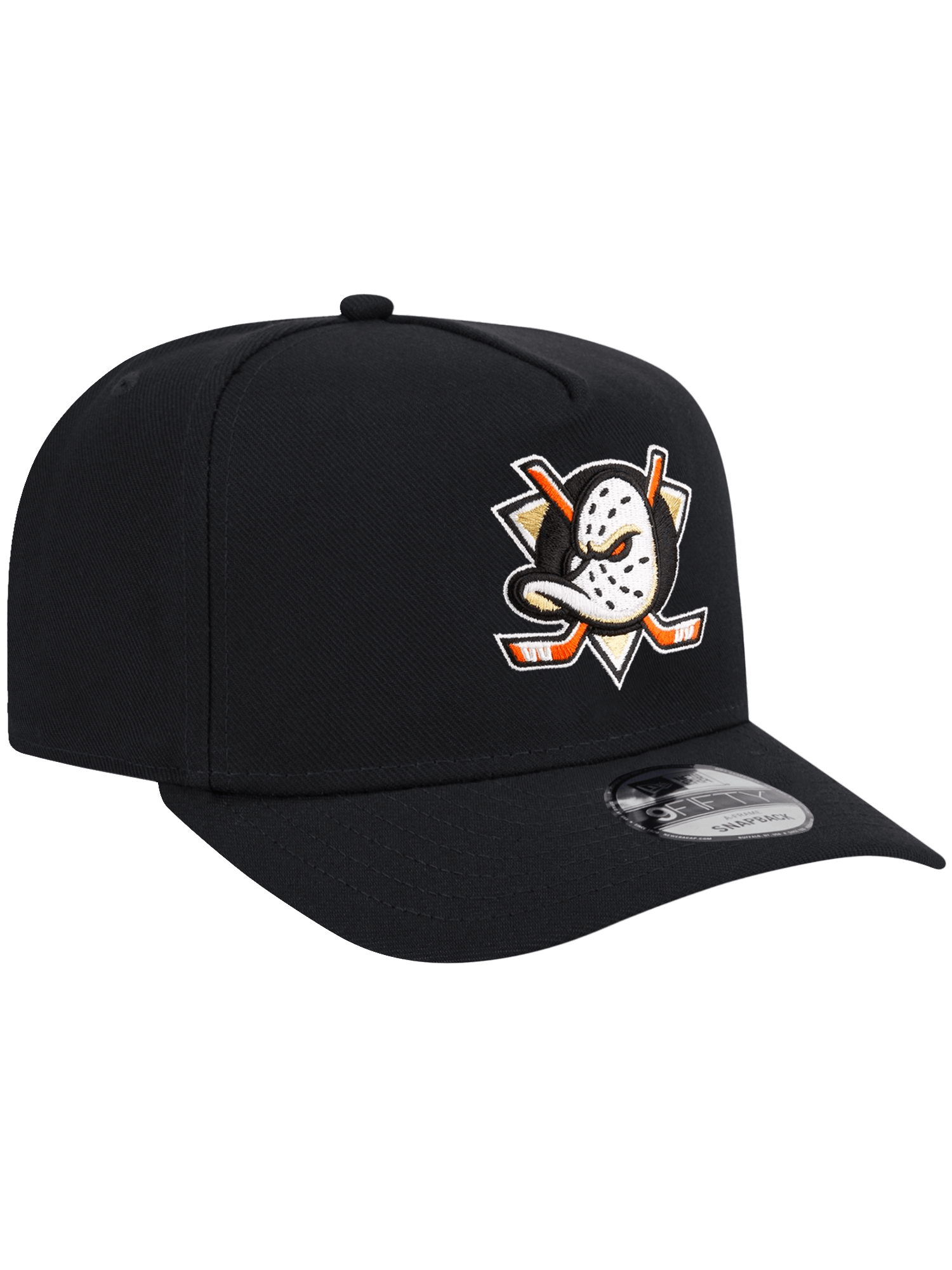 New Era Caps Anaheim Ducks New Era NHL Team Pre-Curved 9FIFTY A-Frame Snapback Hat - Black